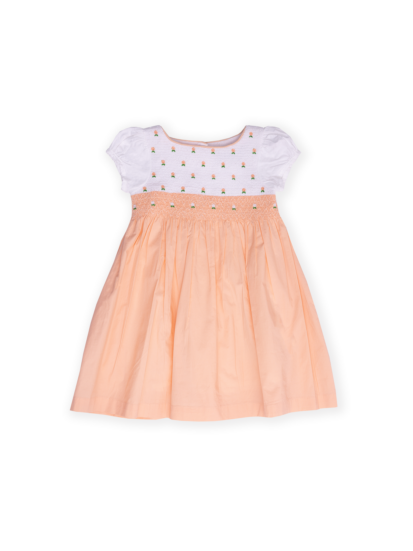 Peach Smocking Dress for Girls