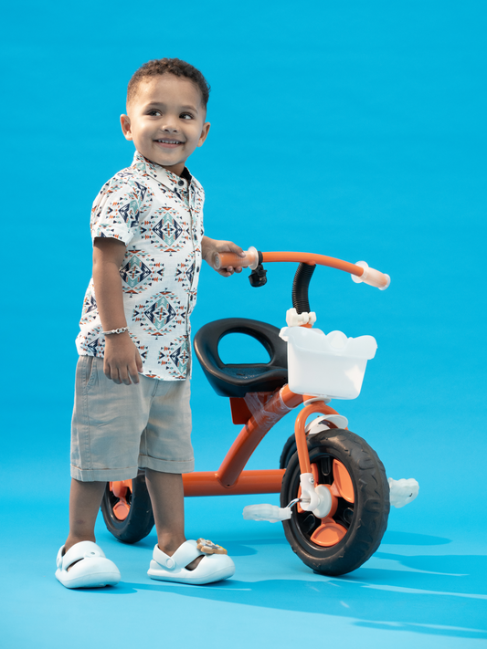Boys Beige Cotton Shorts