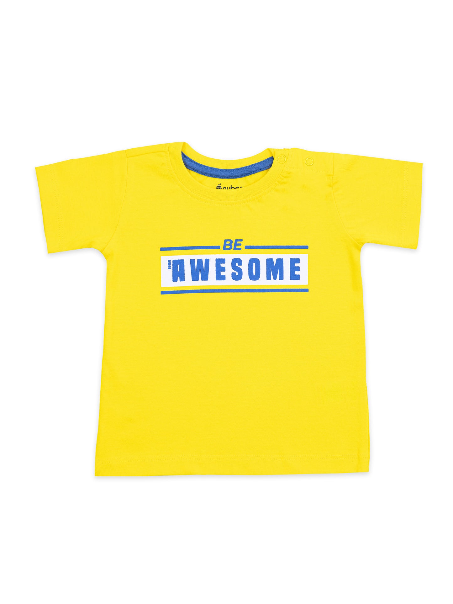 Sunny Yellow Typography T-Shirt for Boys