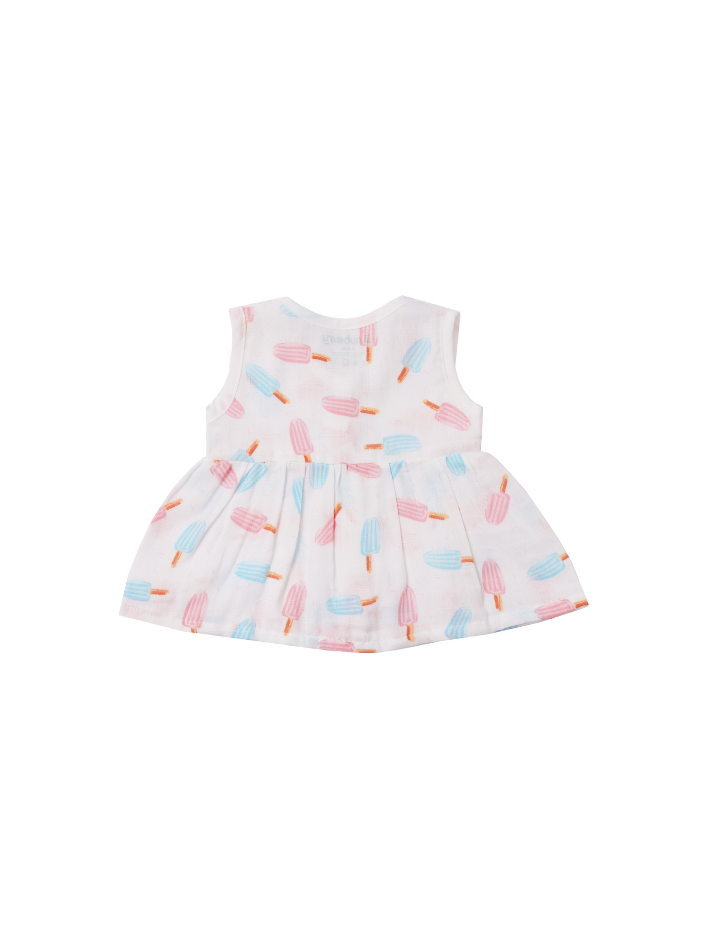 Sleeveless Muslin Frock