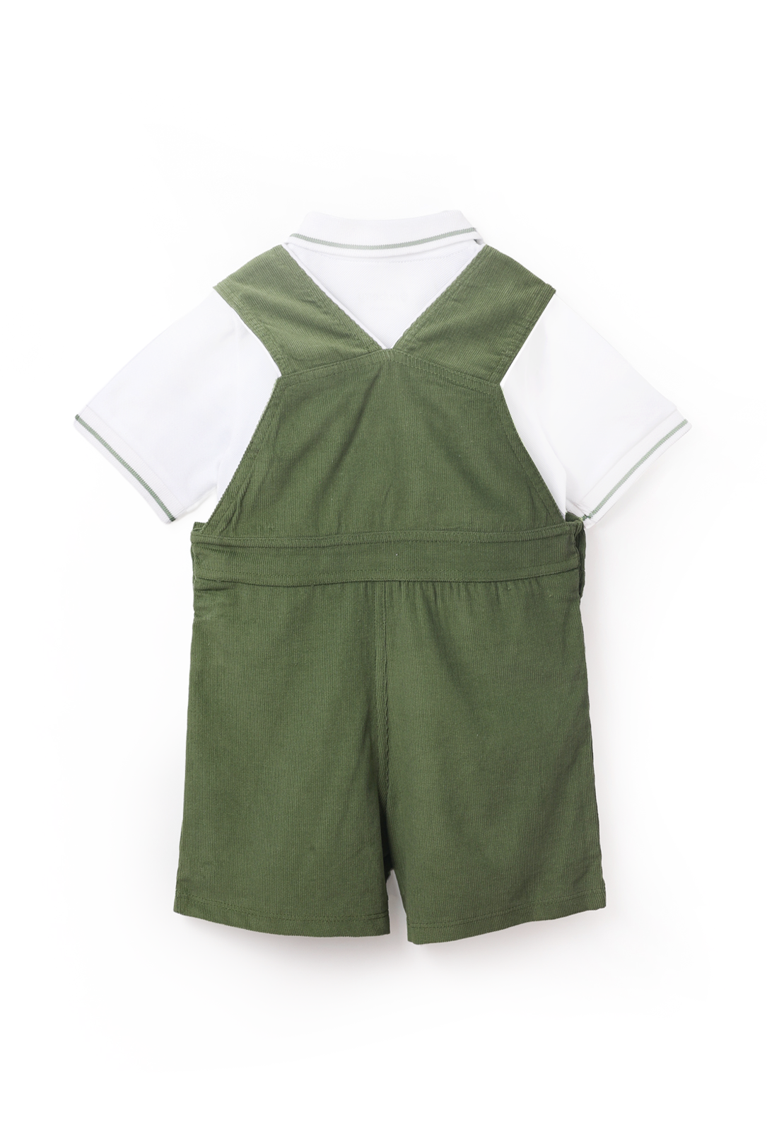NUBERRY KIDS - BOY CORDUROY DUNGAREE GREEN
