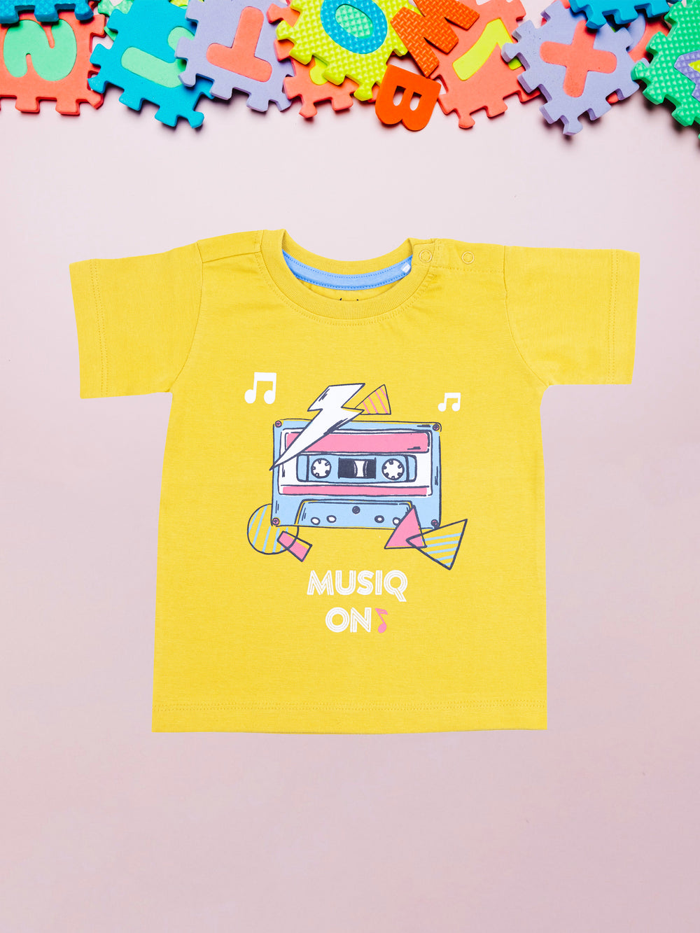 Chrome Yellow Graphic Print T-Shirt for Boys