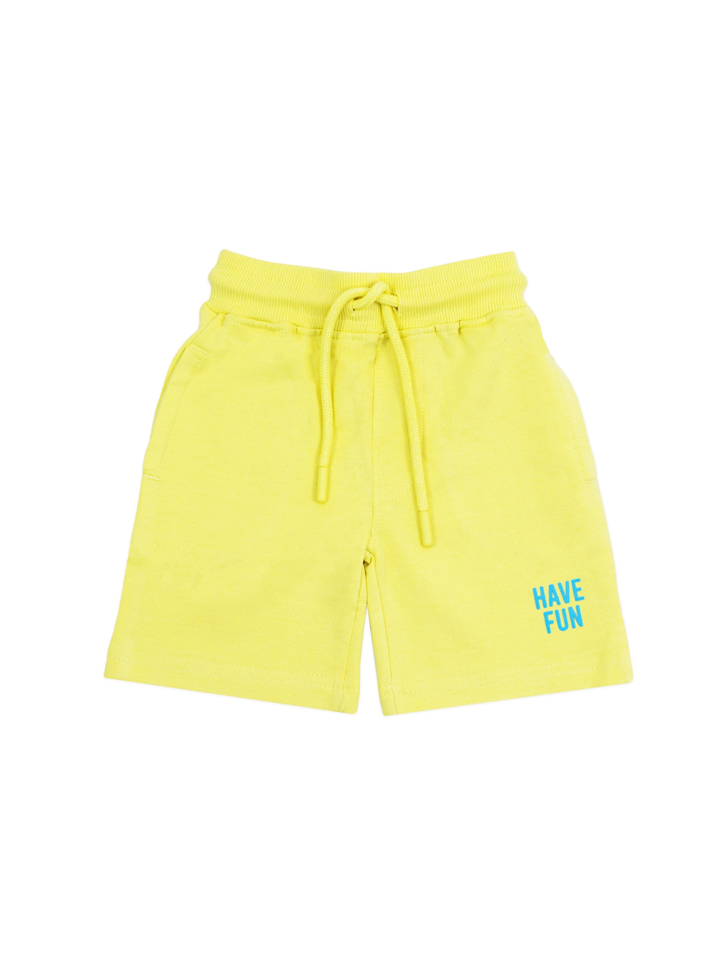 Boys Bright Yellow Knit Shorts