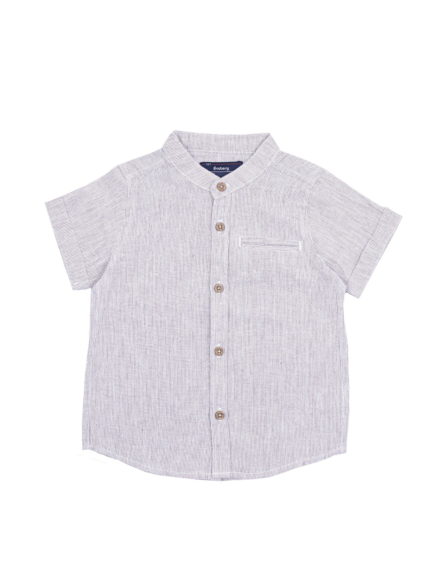 Beige Organic Linen Shirt for Boys