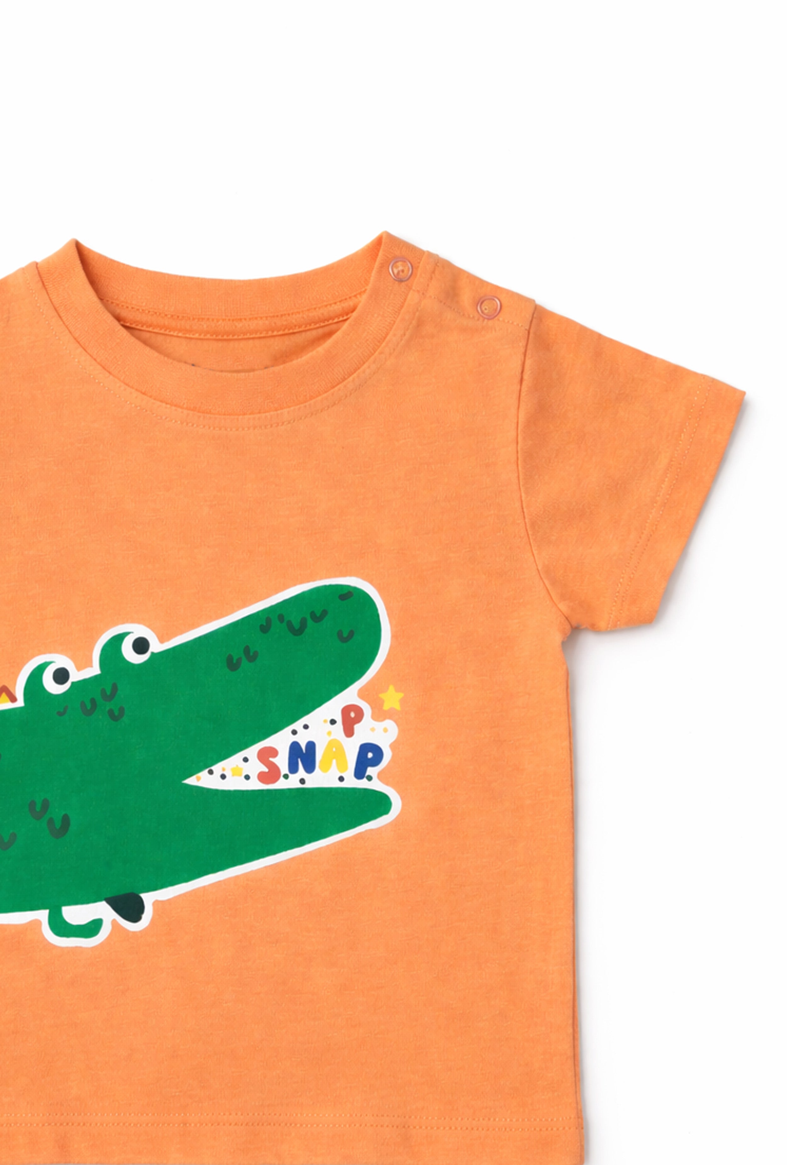 Jungle Vibes Only | Nuberry Boy Crocodile Printed T-Shirt
