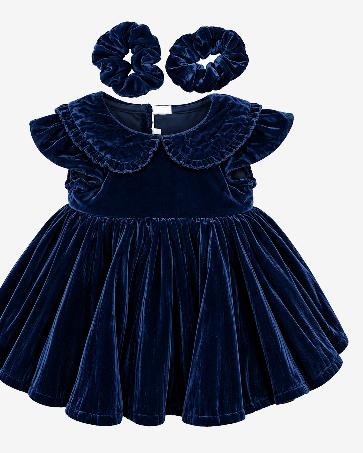 Nuberry Girls Emerald Green Velvet Frock with Matching Bow Handband