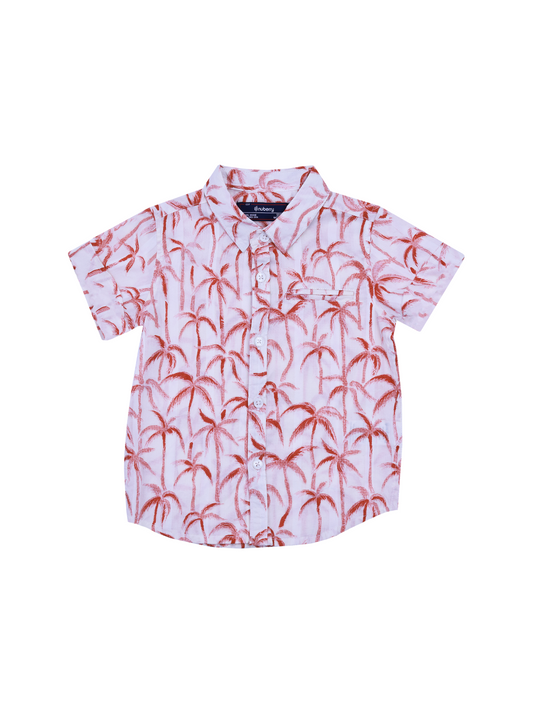 Palm Tree Printed Half Sleeve Shirt for Boys