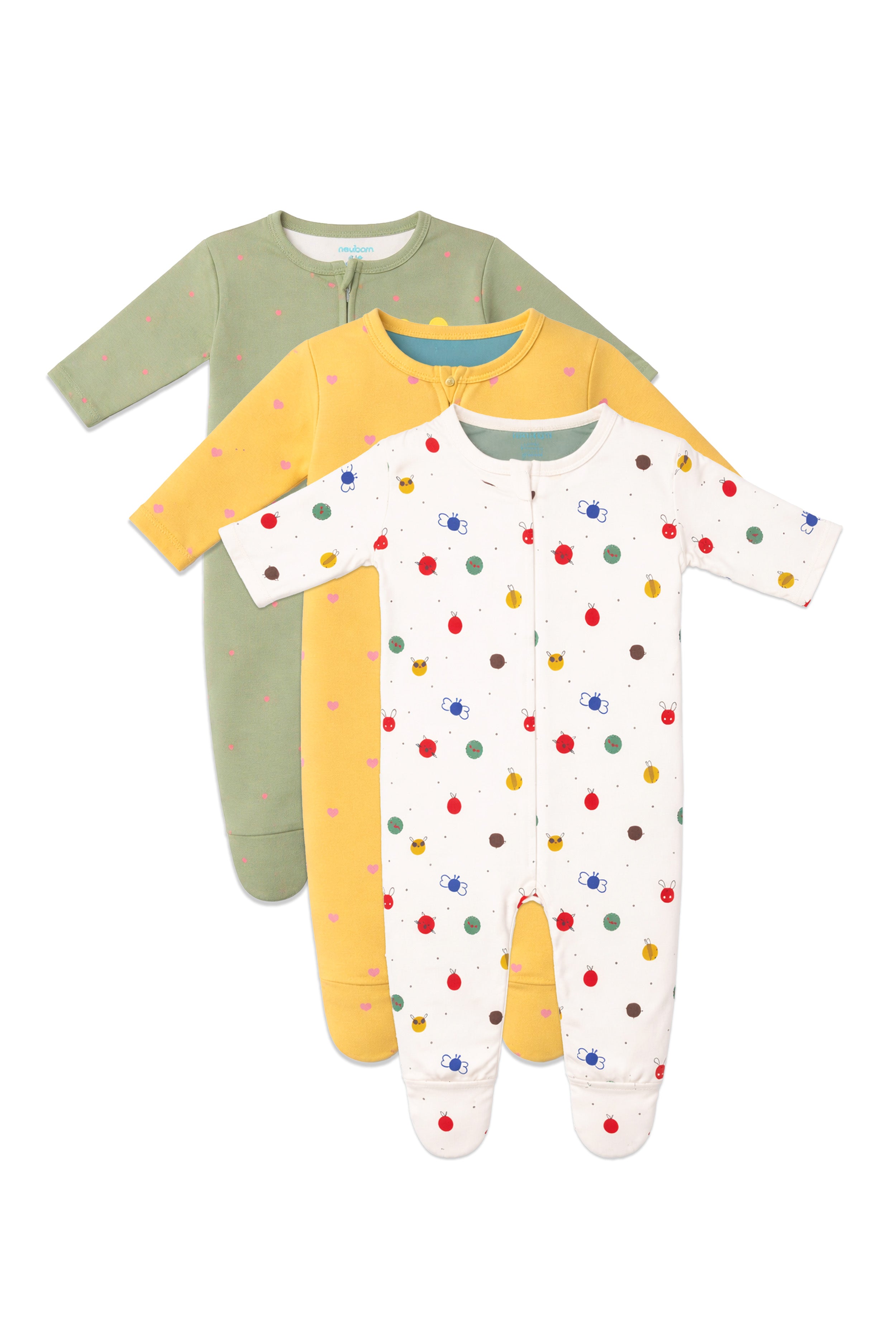 Chosen by Moms | Loved by Babies | Pure Cotton Sleep Suits (Pack of 3)