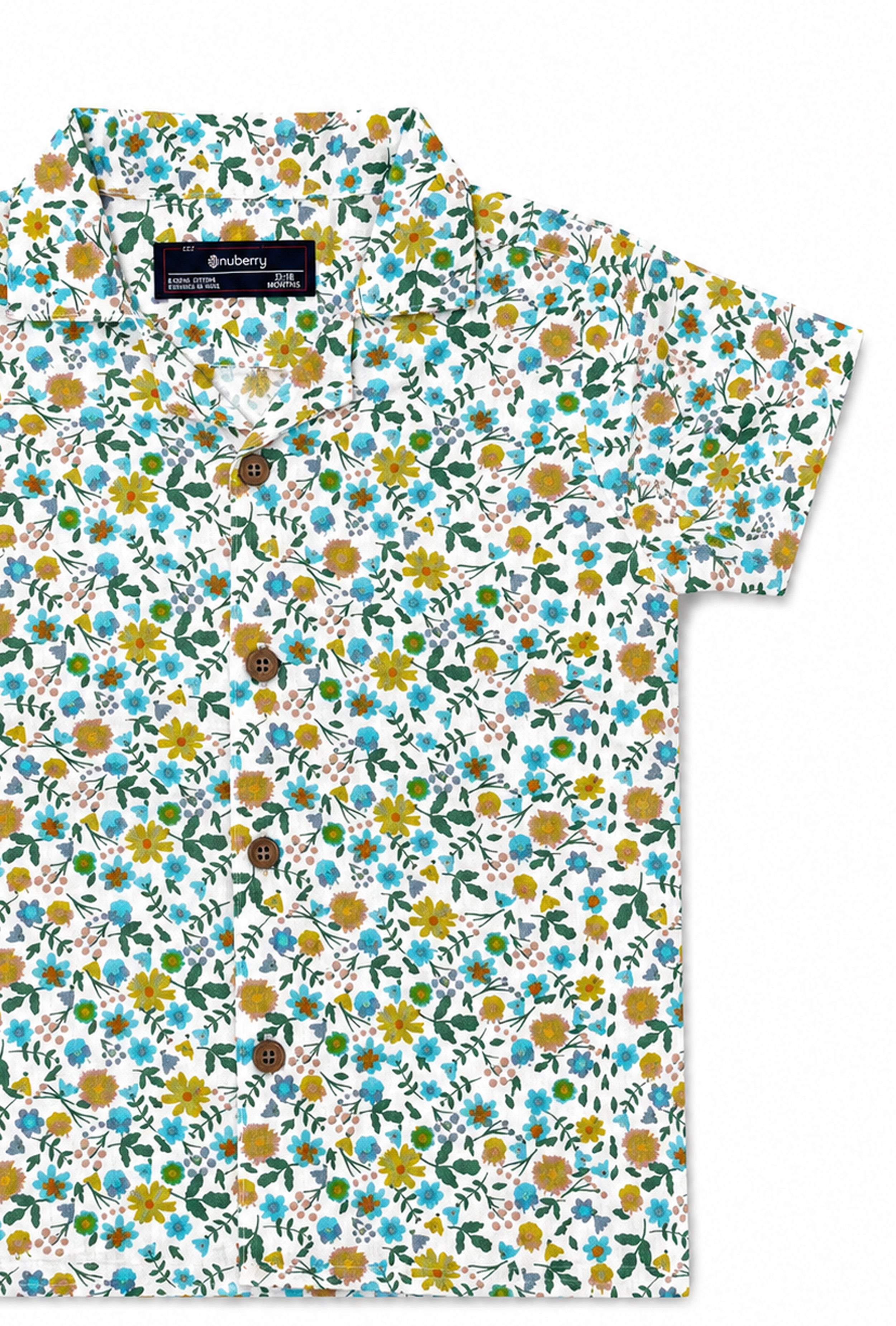 Nuberry Boys Half Sleeve Shirt | Playful Prints for Joyful Moments