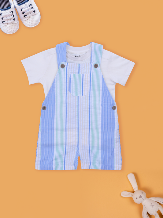 Striped Multicolor Dungaree for Boys