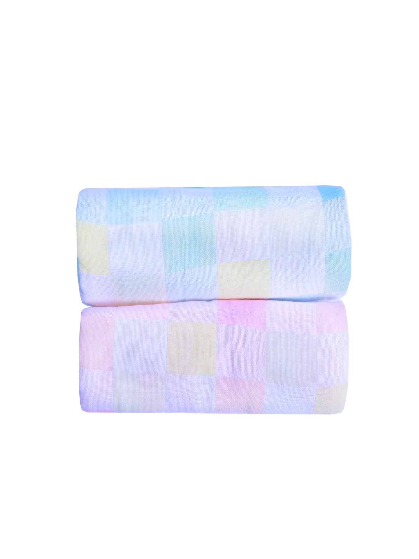 Checked Muslin Swaddles - Set of 2