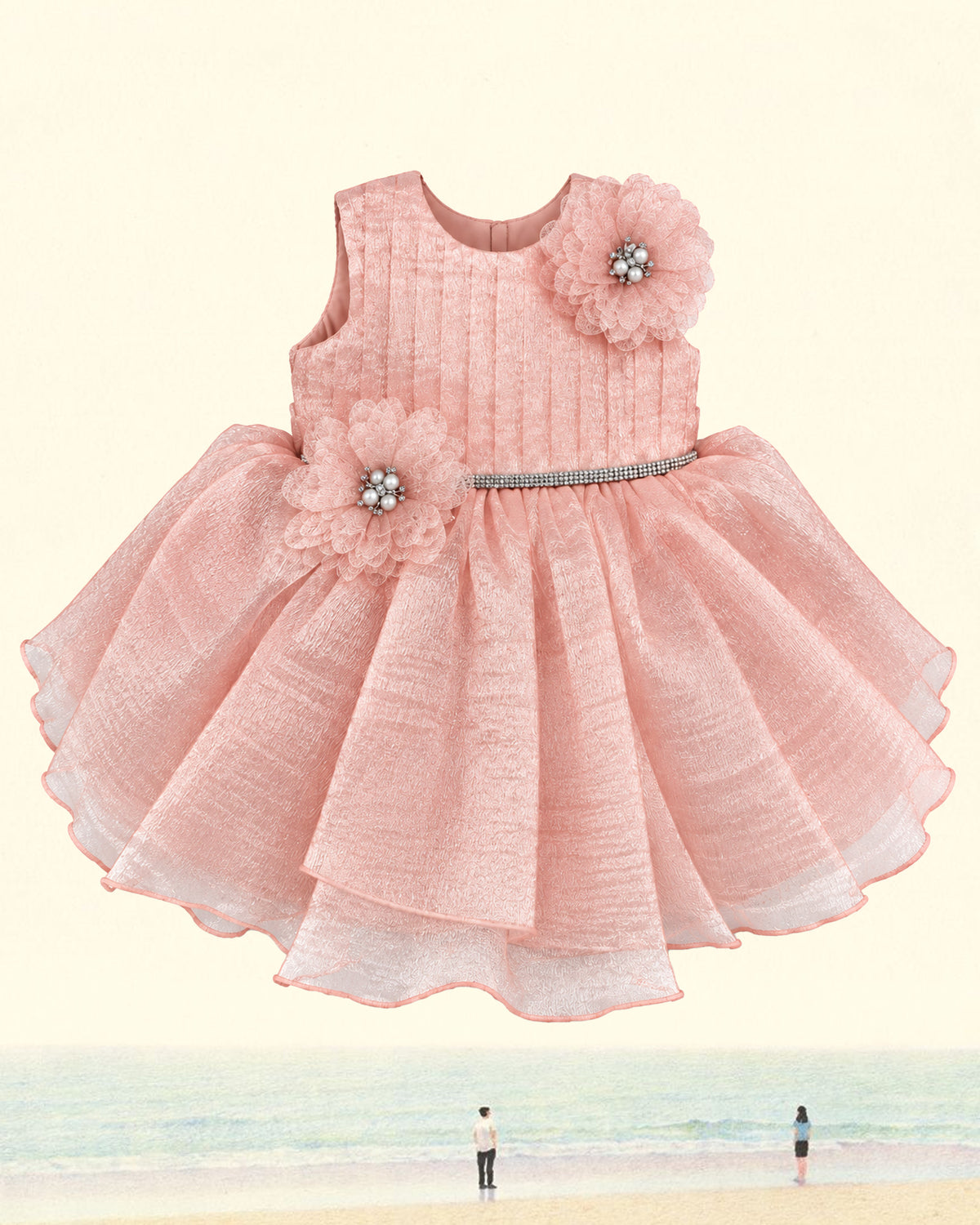 Nuberry Soft Mesh Baby Girl Party Frock | A Little Dress for Her Biggest Smiles