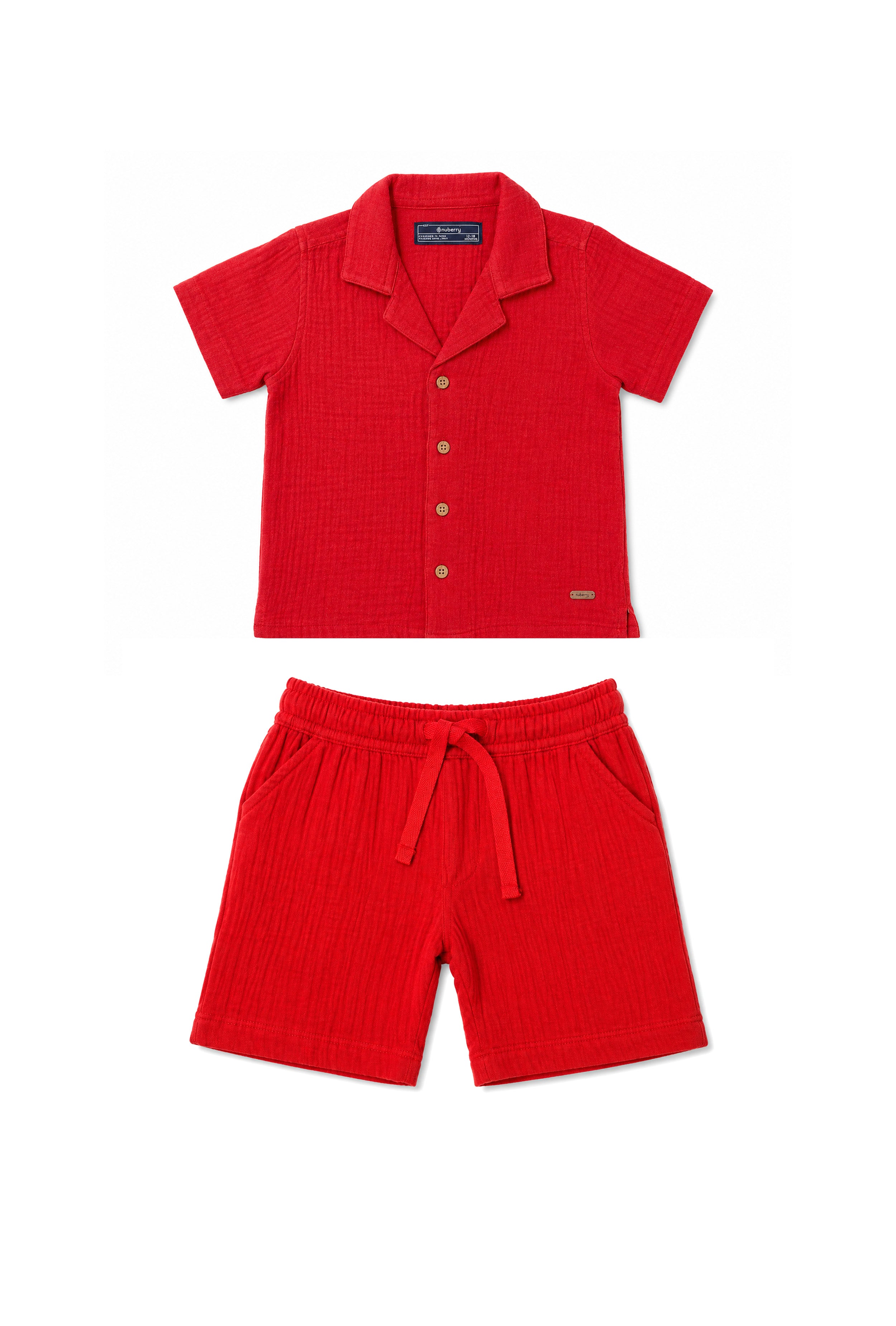 Nuberry Muslin Jabla Half Sleeve & Shorts | Soft Hugs for Your Little One
