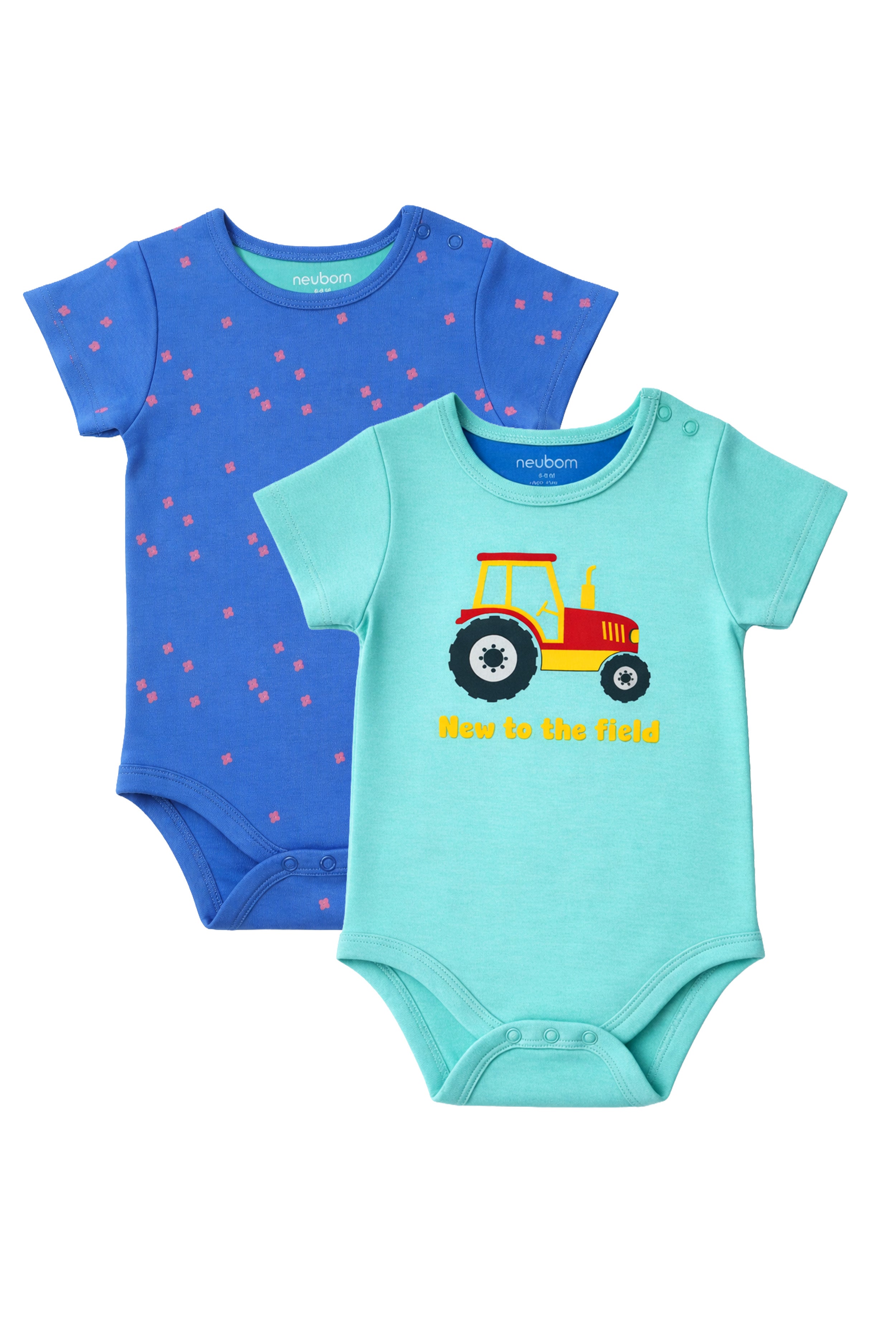 Gentle on Baby Skin | Trusted by Parents | Nuberry Unisex Bodysuit Set of 2