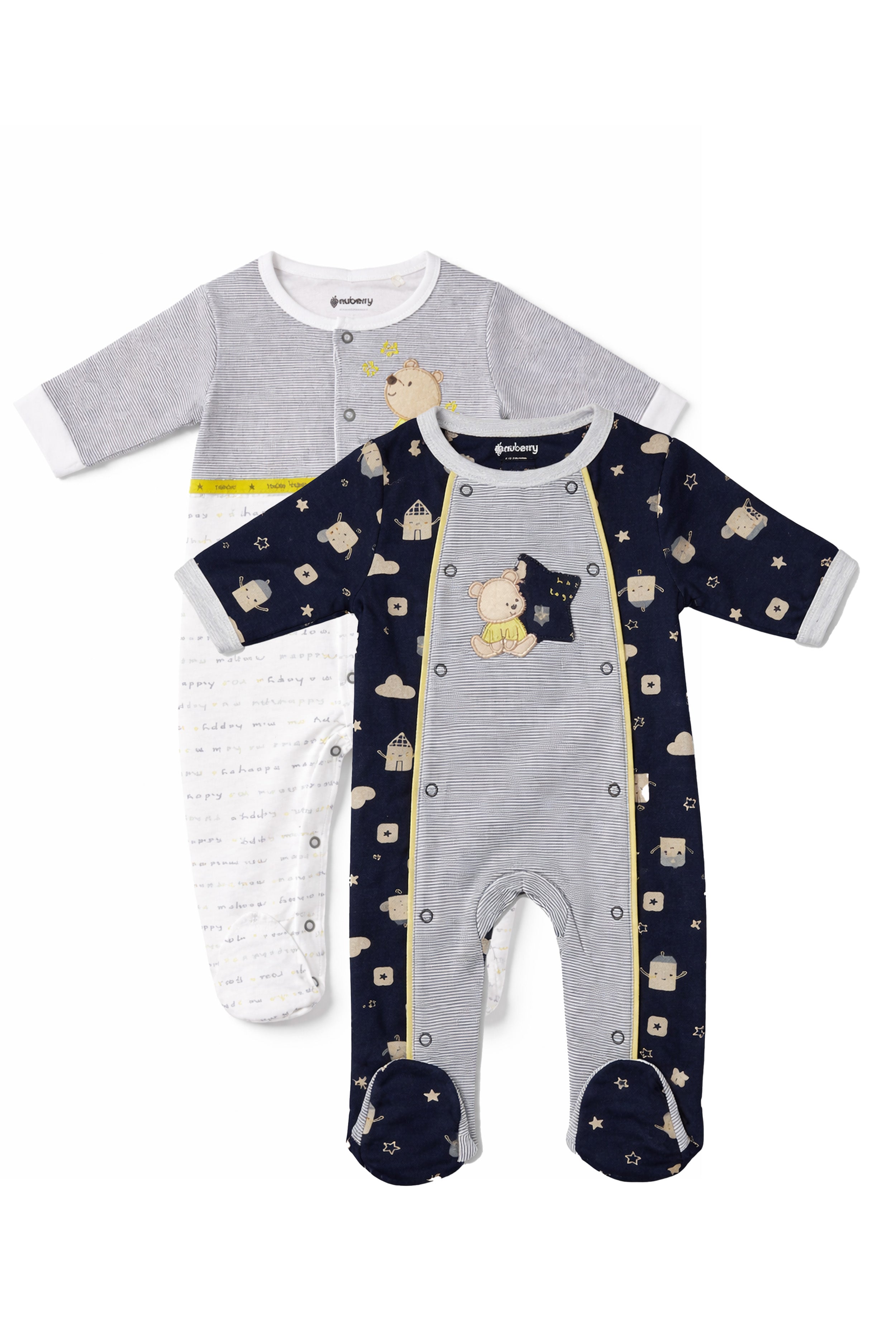Nuberry Unisex Sleep Suit | Pack of 2