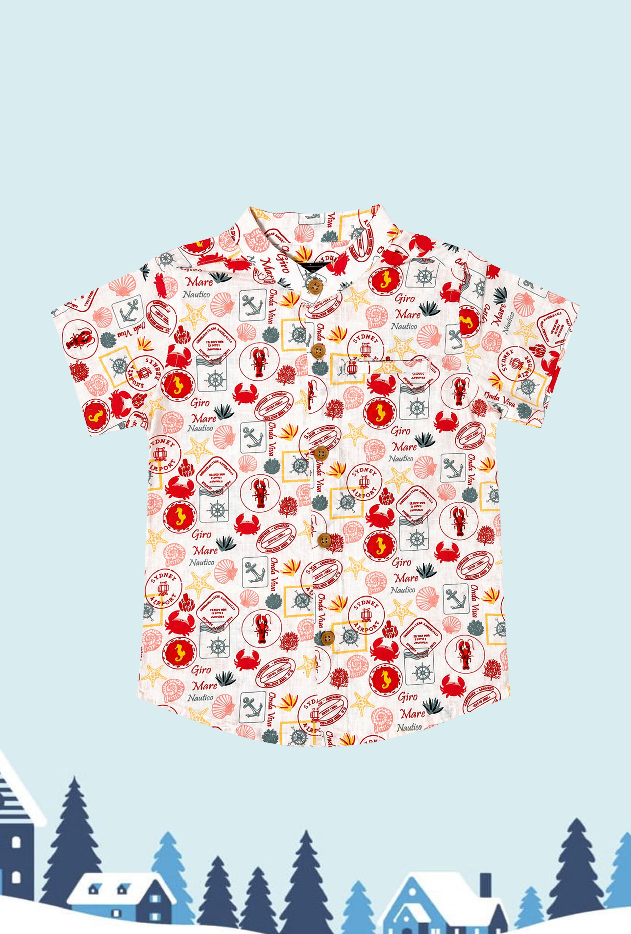 Nuberry Boys Half Sleeve Shirt | Playful Prints for Joyful Moments