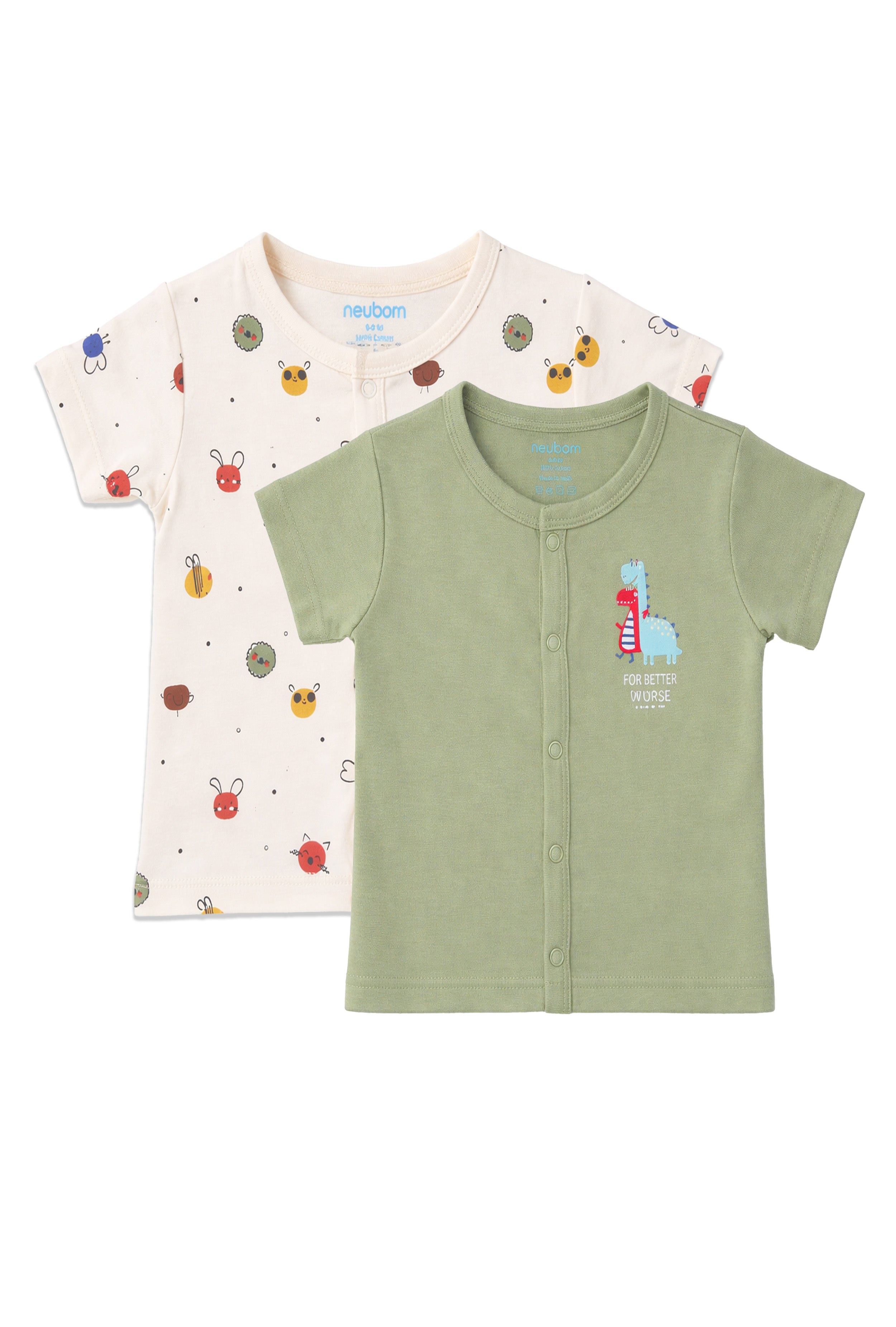 Nuberry Unisex Baby Combo Pack | Jabla & Shorts (Pack of 4) | Skin-Friendly Cotton