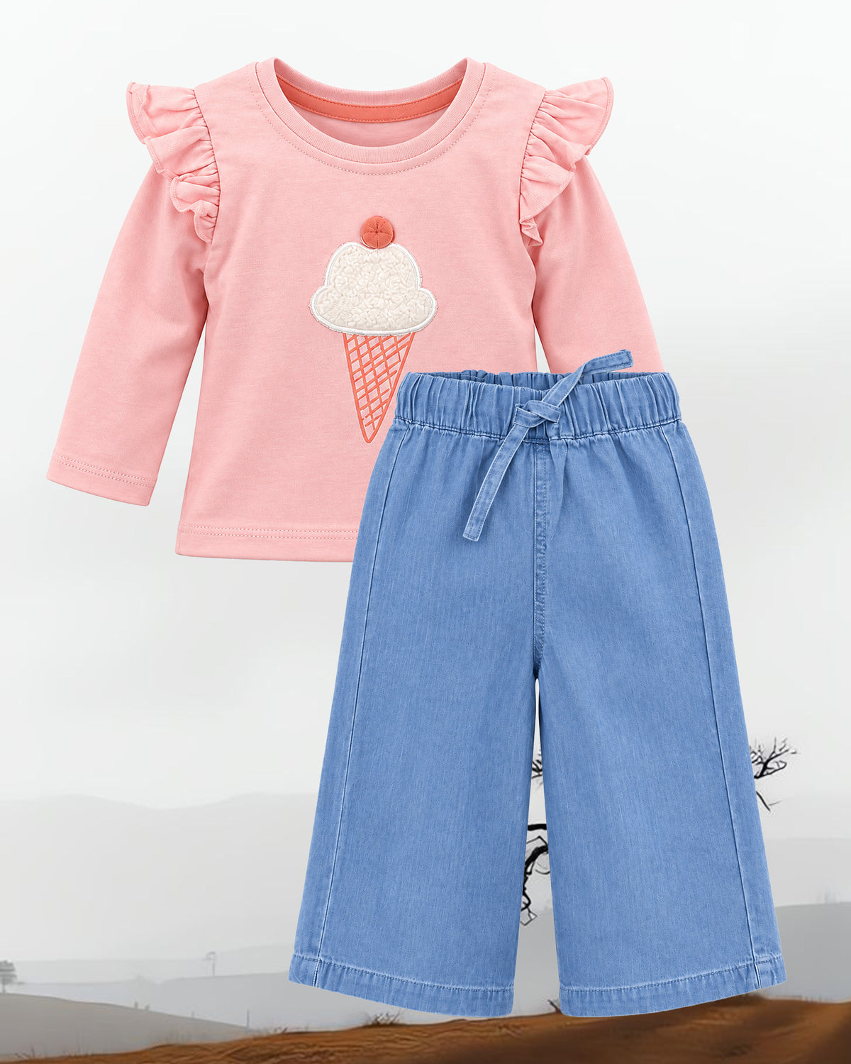 Nuberry Girl Top and Bottom Set – Cute, Comfy & Stylish Baby Outfit