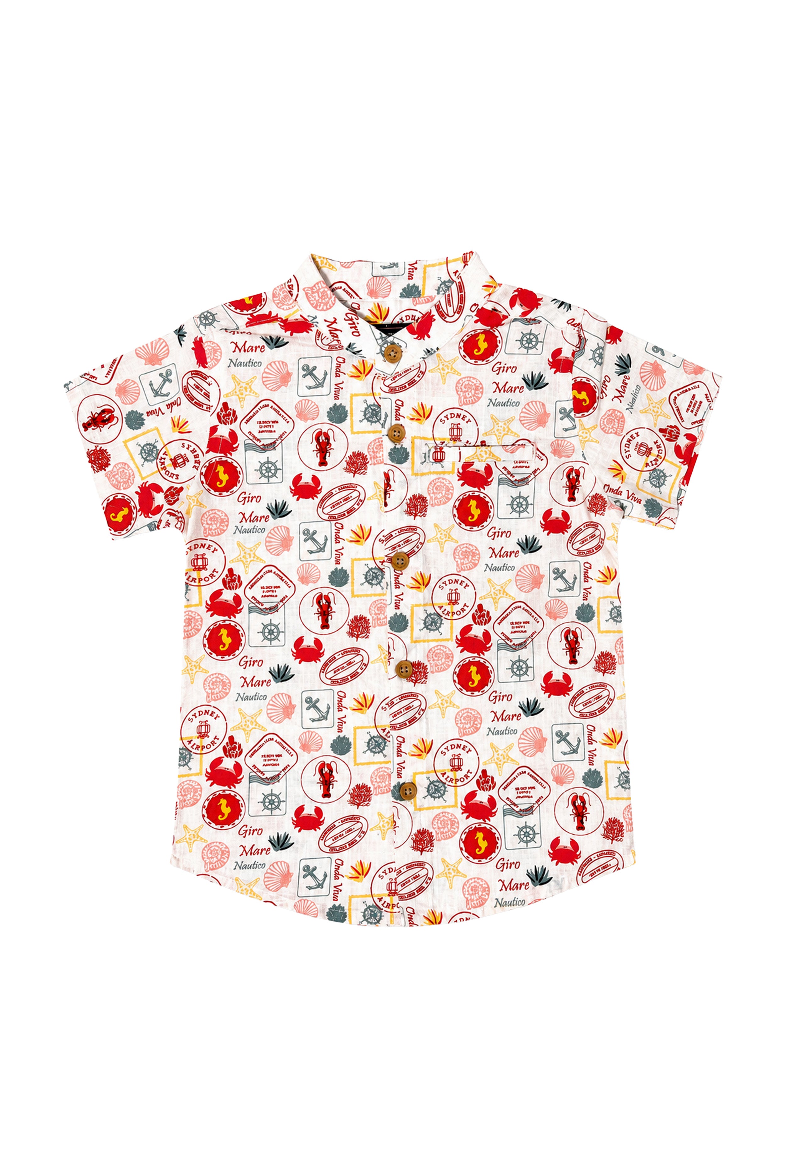 Nuberry Boys Half Sleeve Shirt | Playful Prints for Joyful Moments