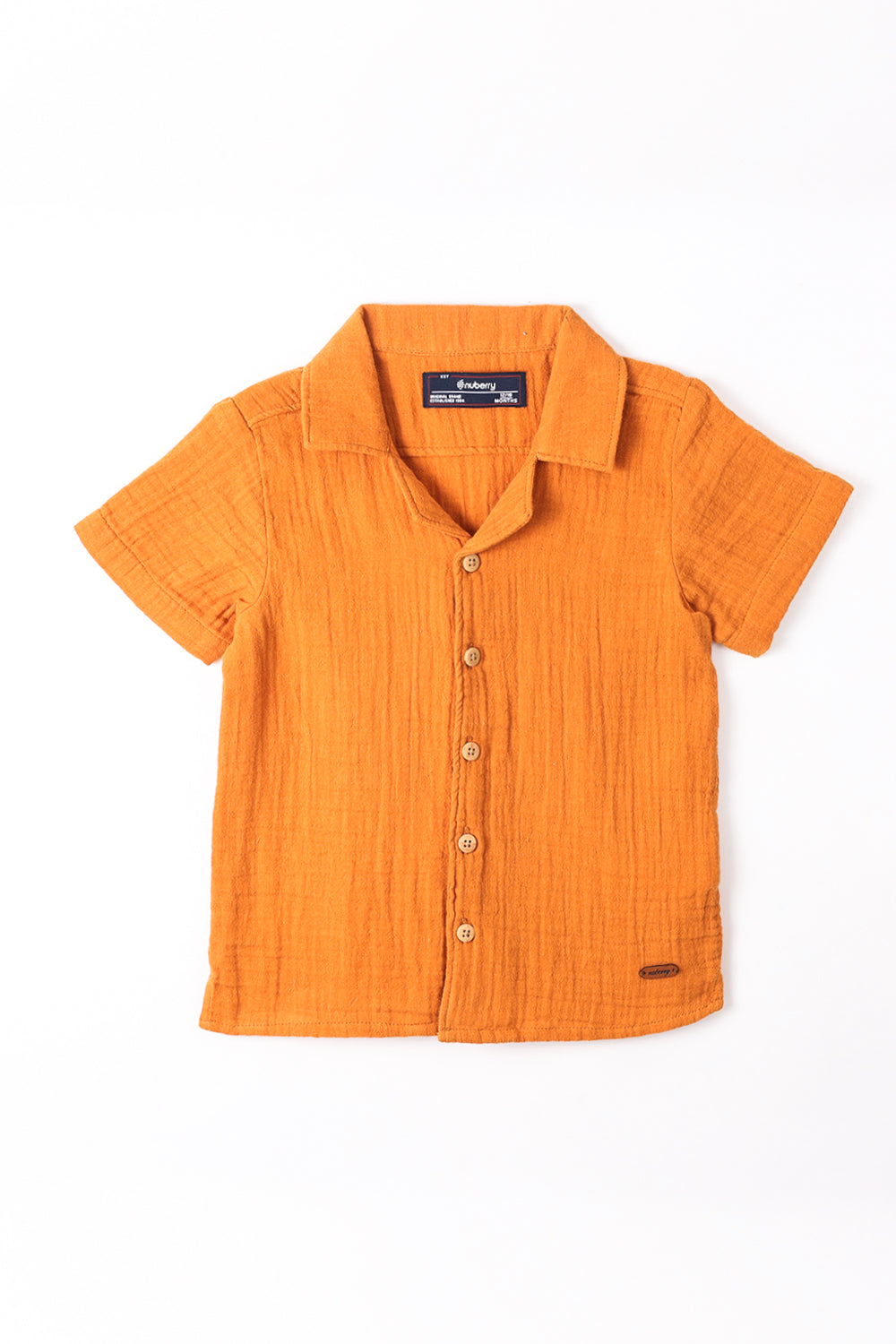 NUBERRY KIDS BOY-MUSLIN CO-ORDS  MUSTARD