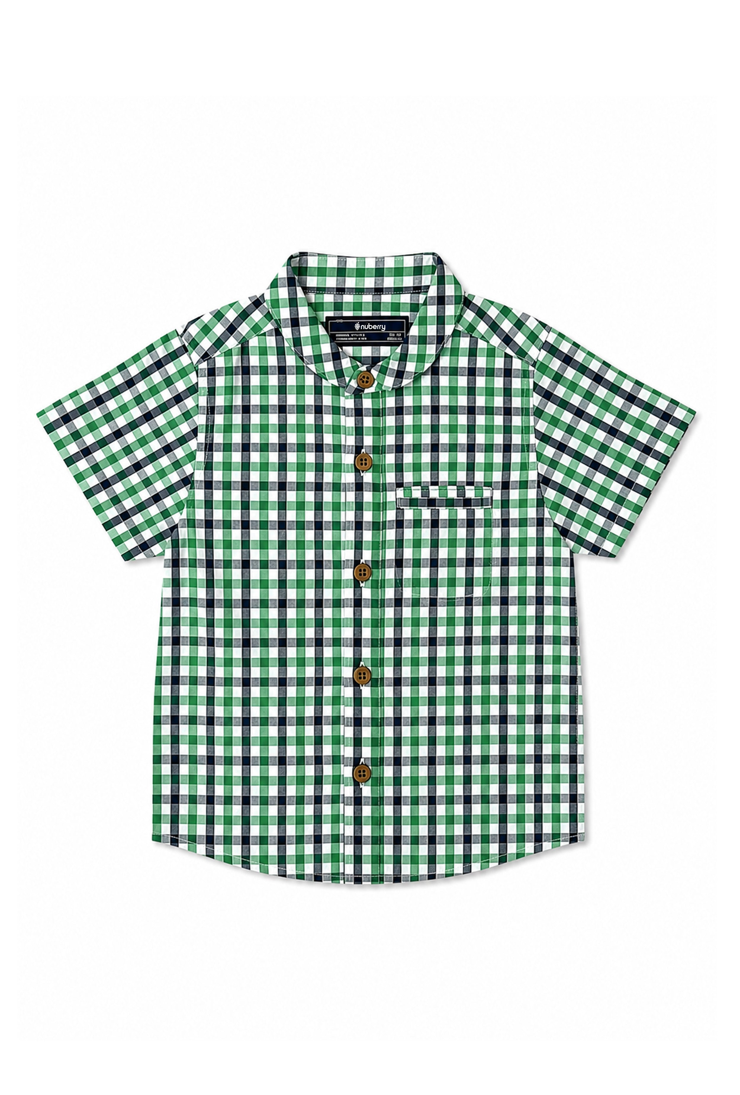 Nuberry Boys Half-Sleeve Shirt | Smart Looks, All-Day Comfort