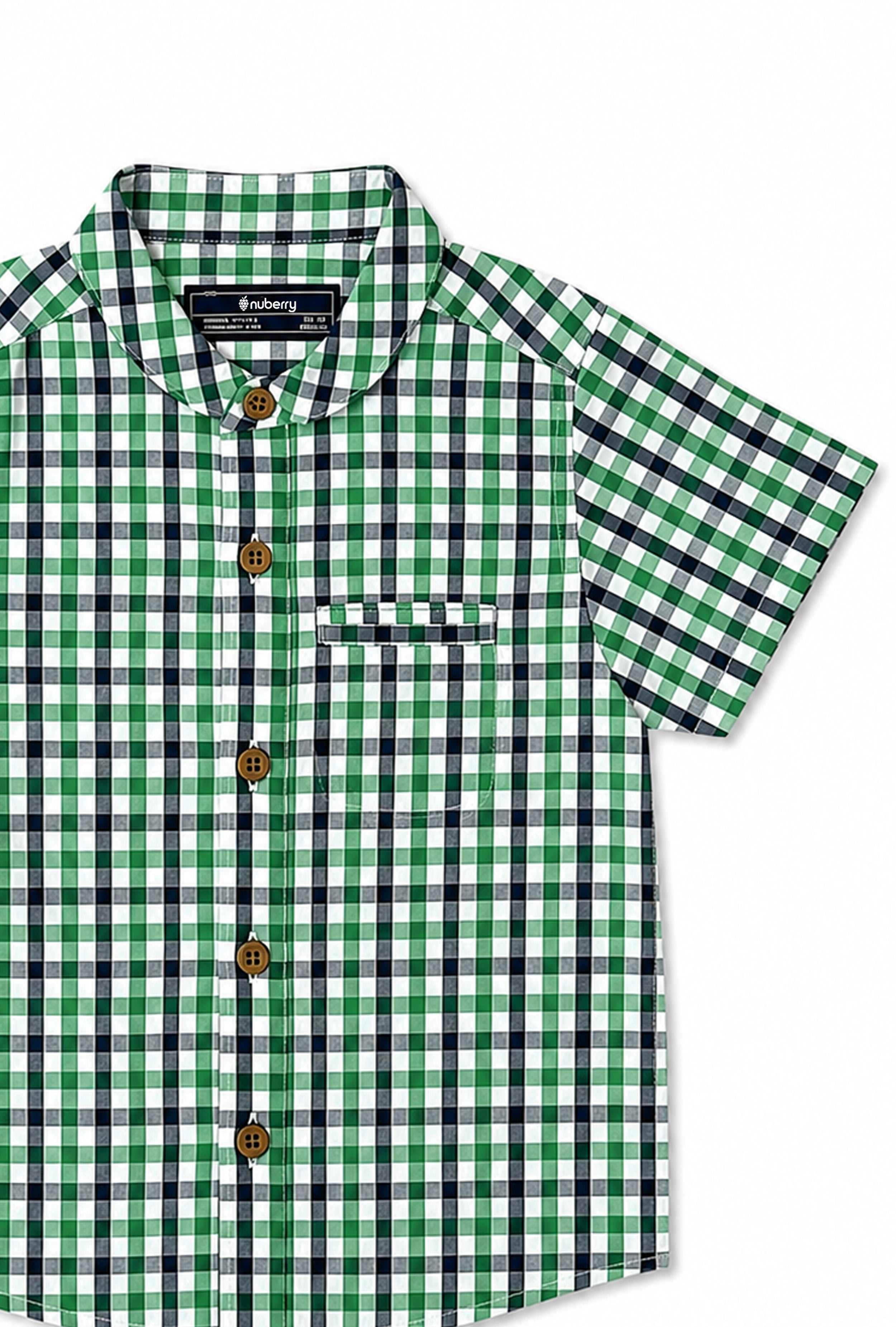 Nuberry Boys Half-Sleeve Shirt | Smart Looks, All-Day Comfort