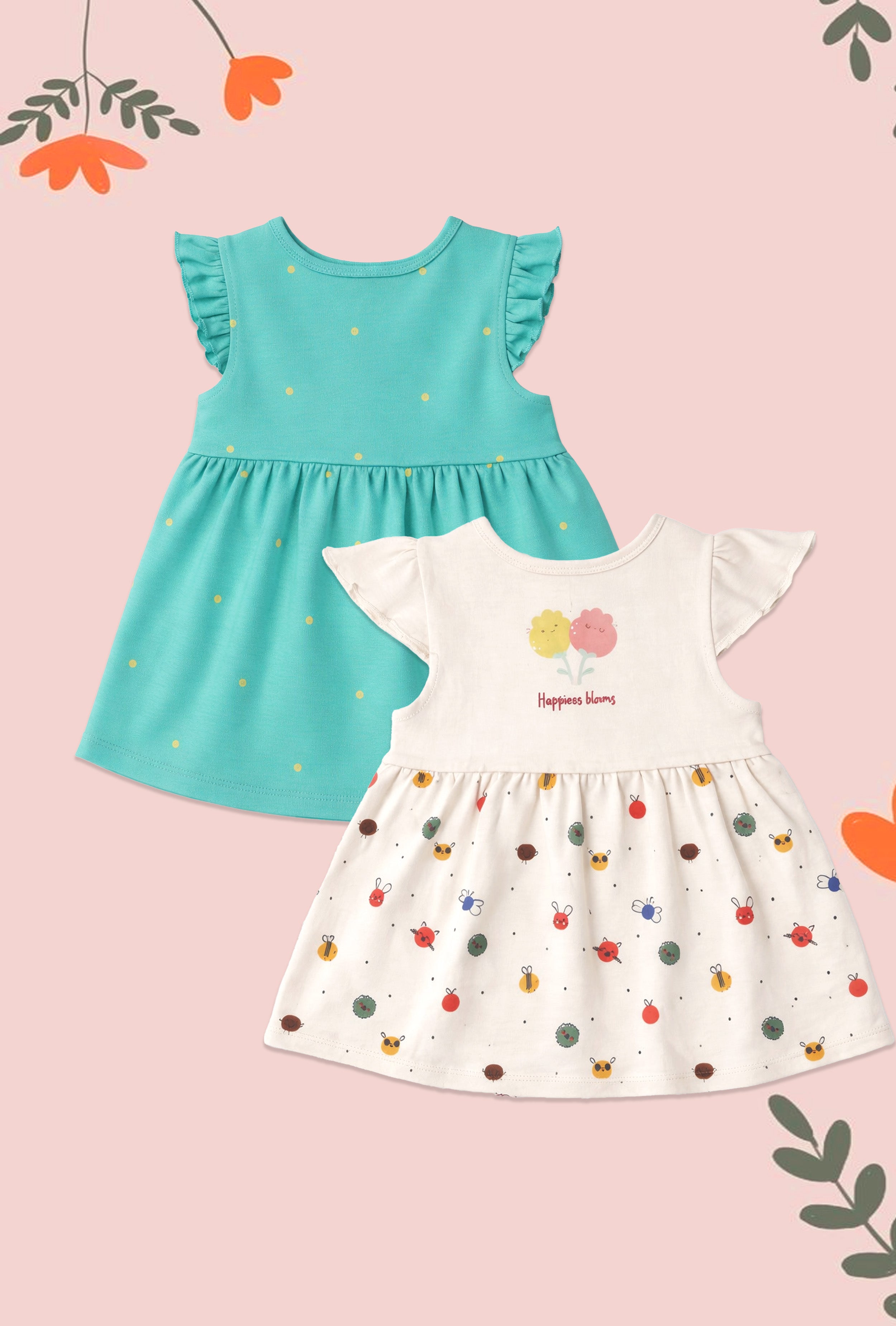 Nuberry Girls Frocks – Pack of 2 | Soft, Gentle & Made for Everyday Smiles