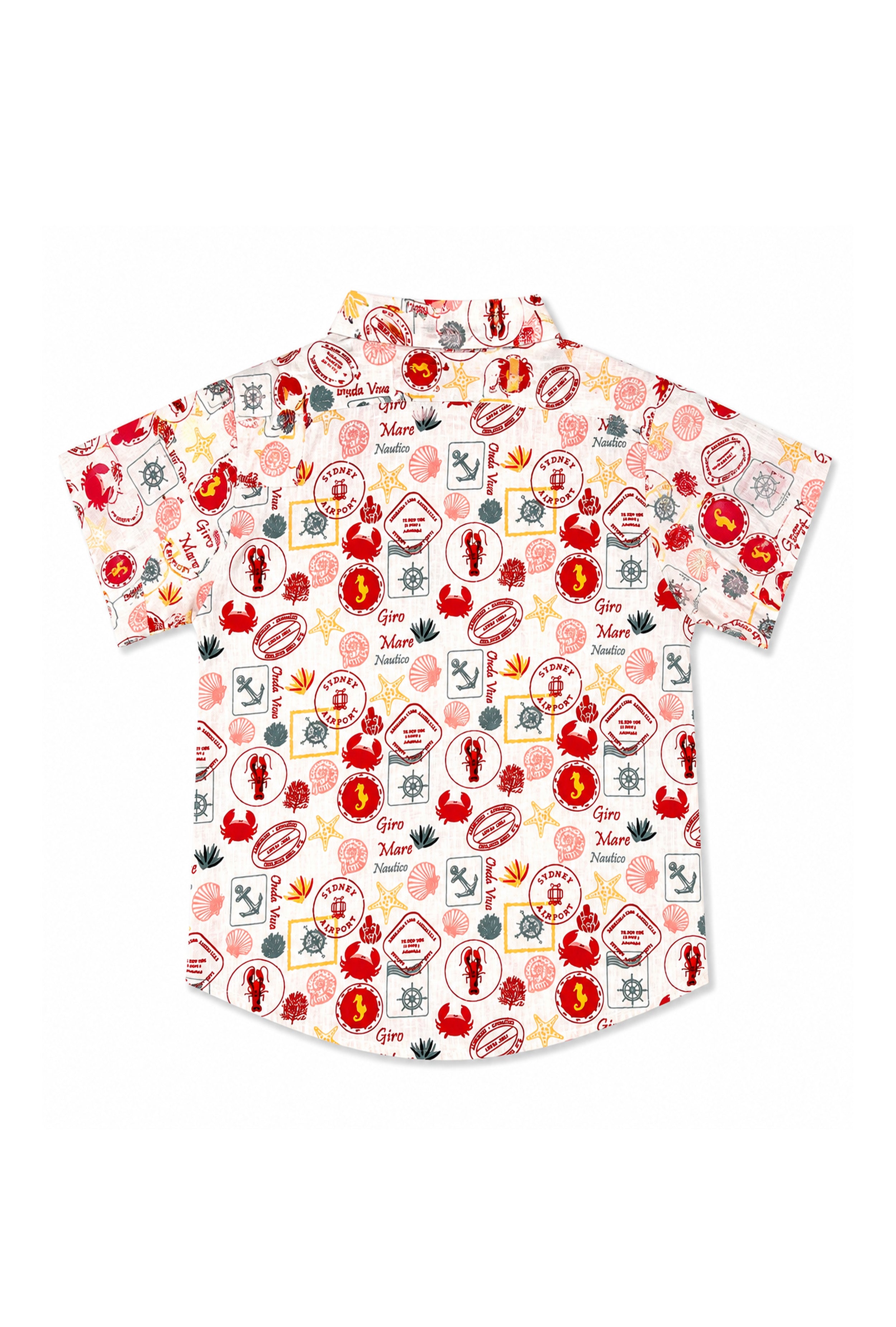 Nuberry Boys Half Sleeve Shirt | Playful Prints for Joyful Moments