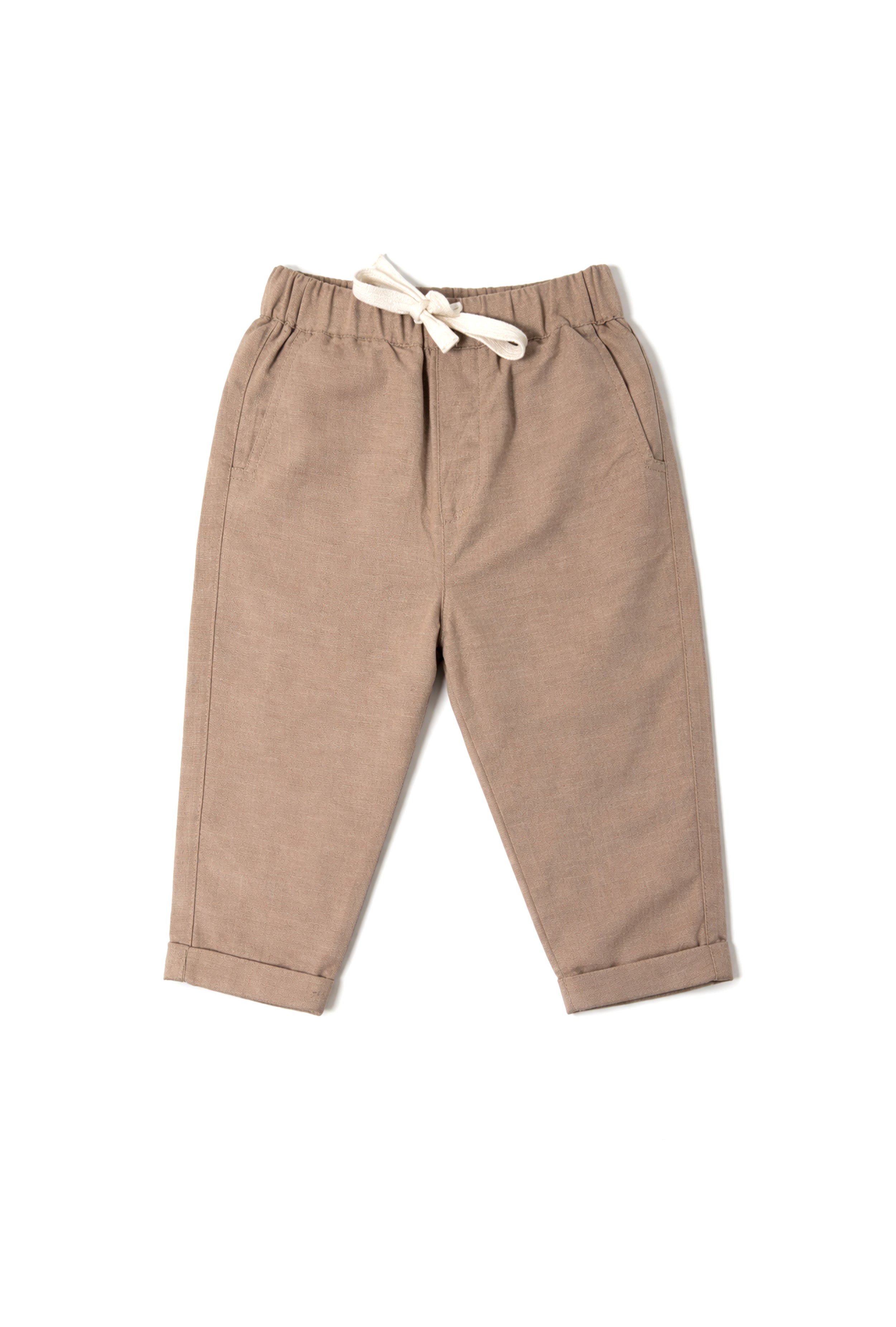 Boy Shirt & Pant Set – White & Khaki (Pure Cotton)