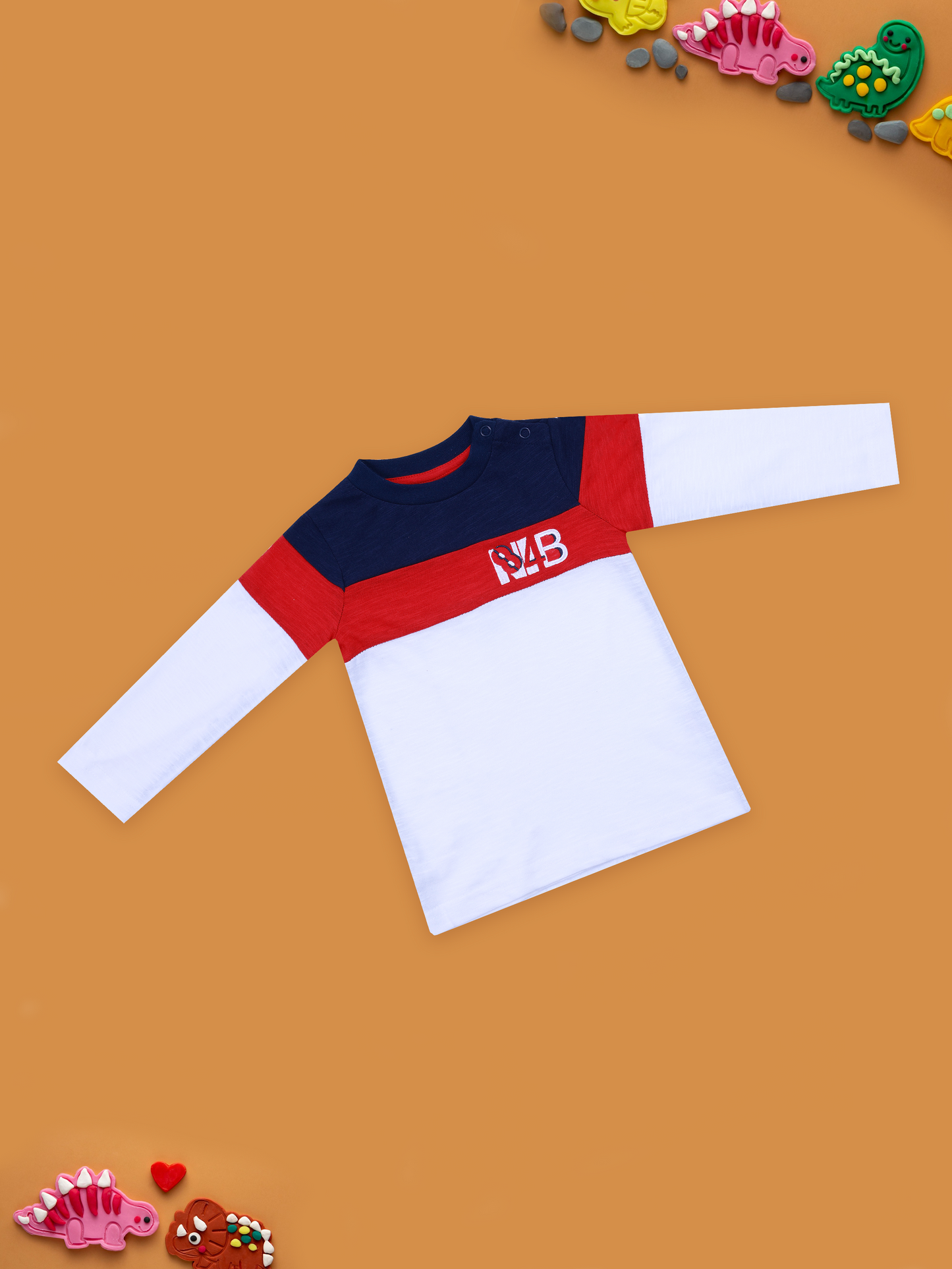 Color Block Full Sleeve T-Shirt for Boys