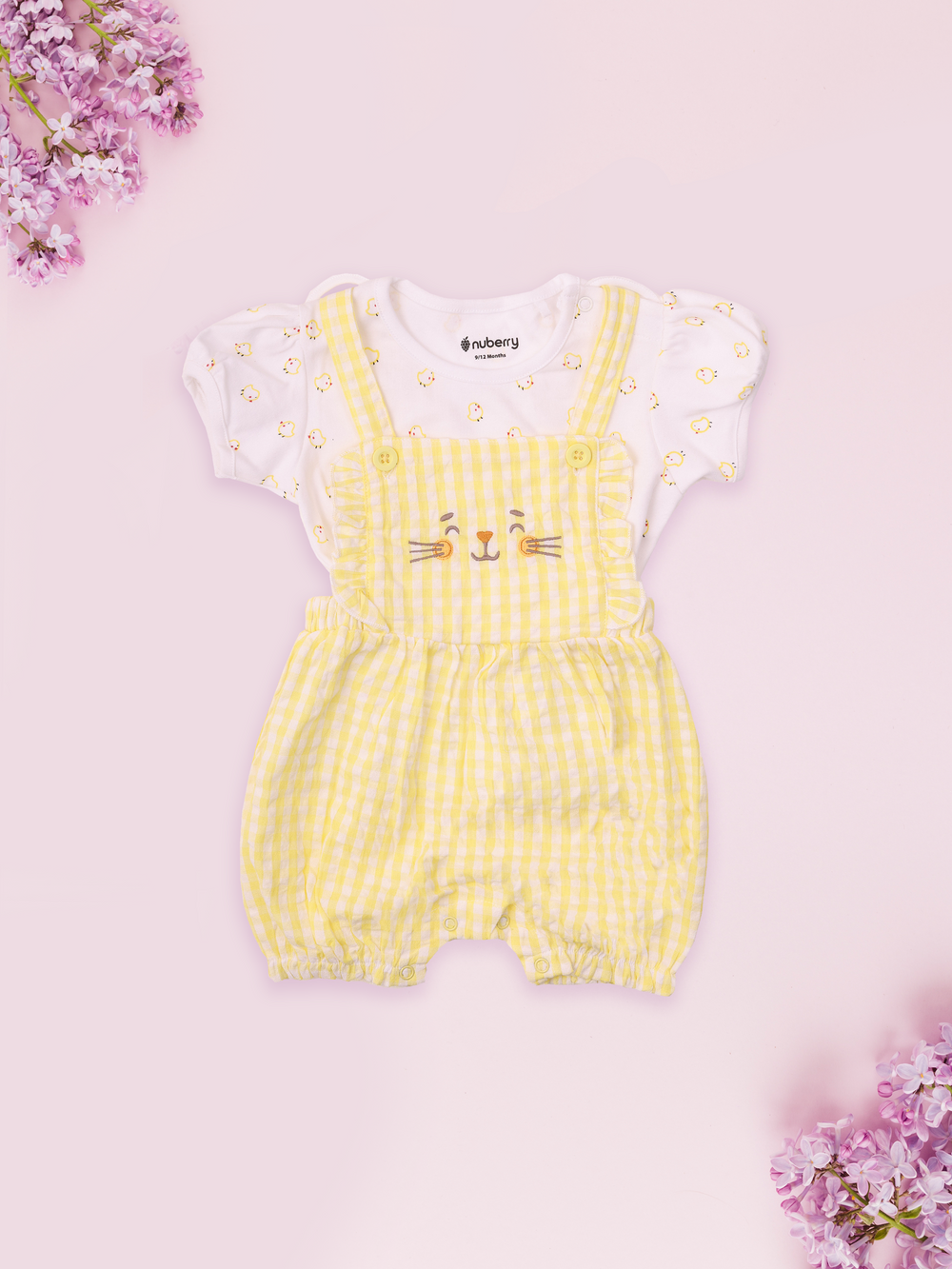 Yellow Dungaree For Girls