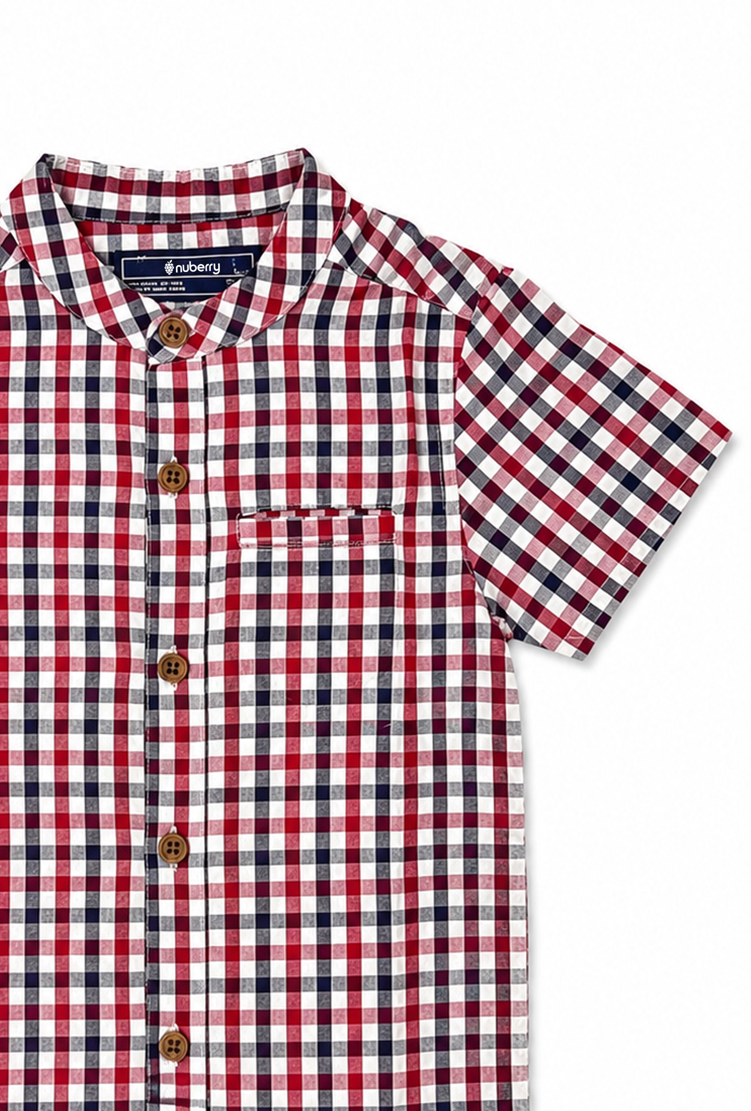 Nuberry Boys Half-Sleeve Shirt | Smart Looks, All-Day Comfort