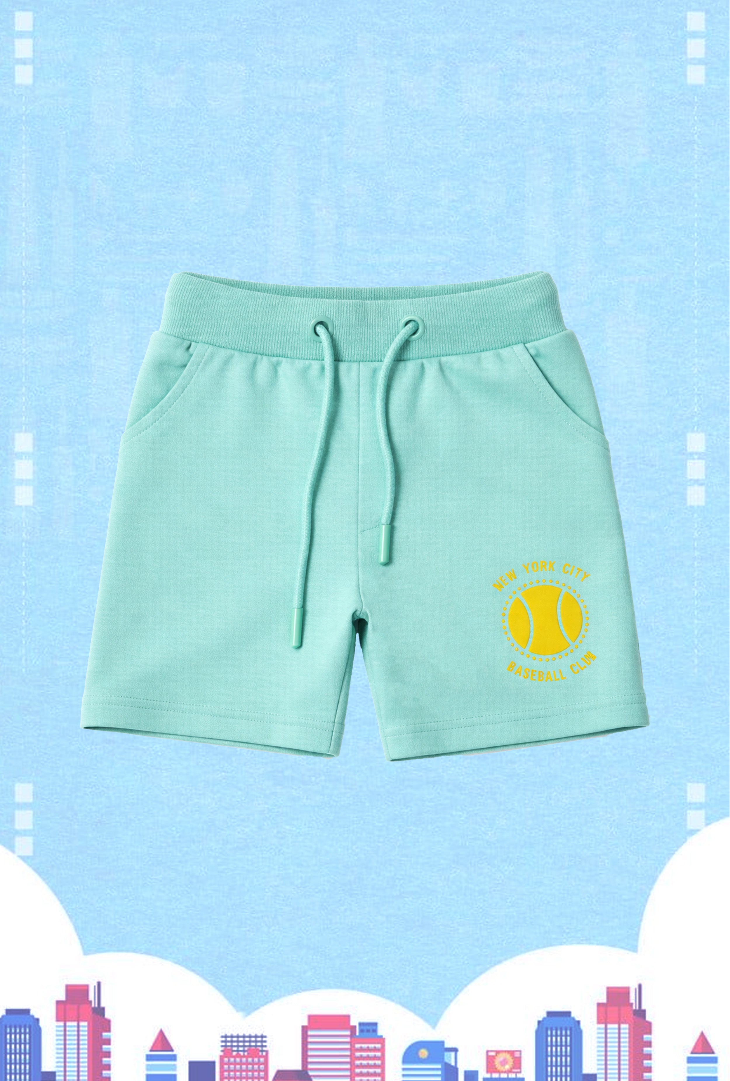 Nuberry Boys Shorts | Soft, Playful & Everyday Comfort | Aqua