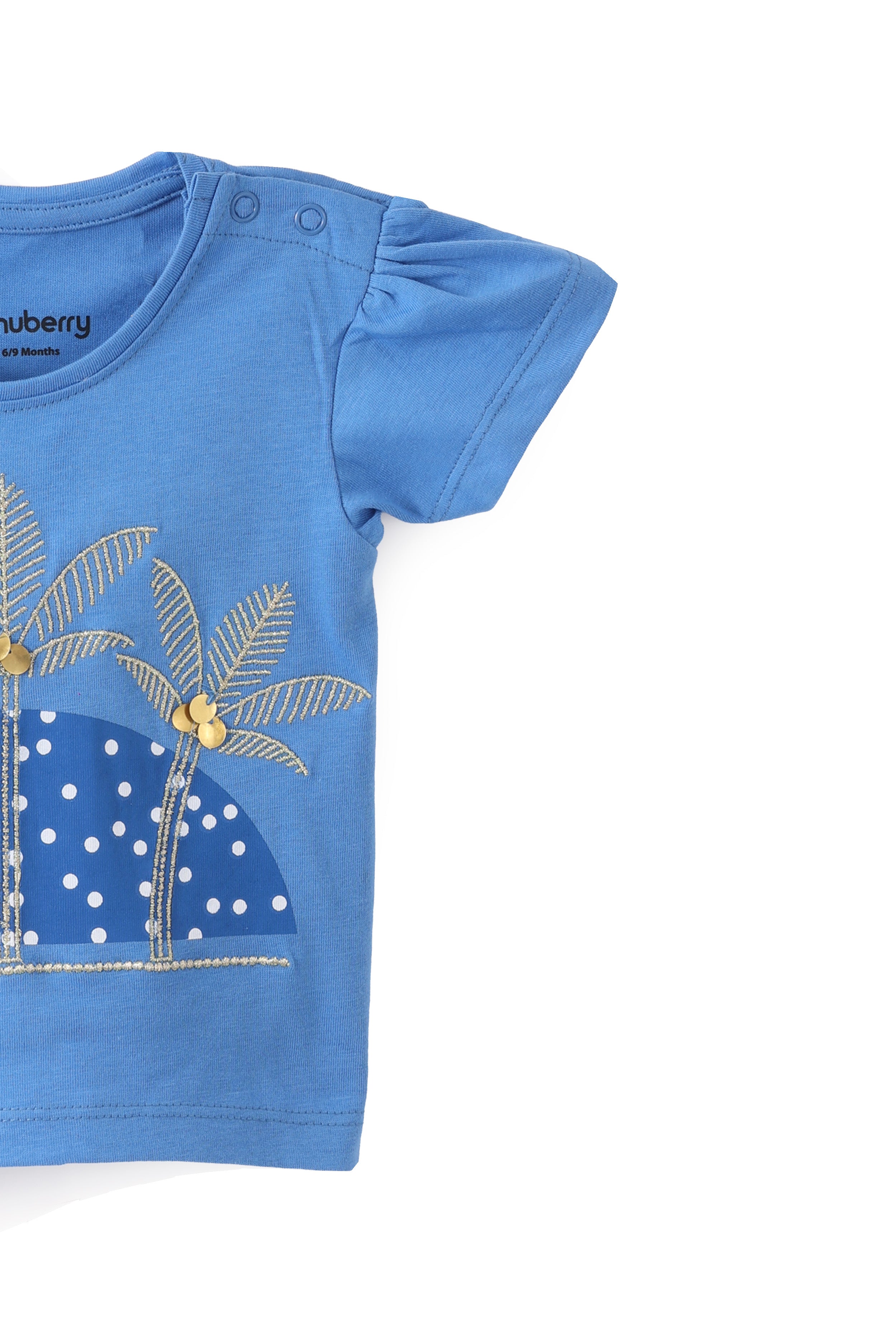 NUBERRY KIDS GIRL-T-SHIRT-CASUAL ROUND NECK HALF SLEEVE