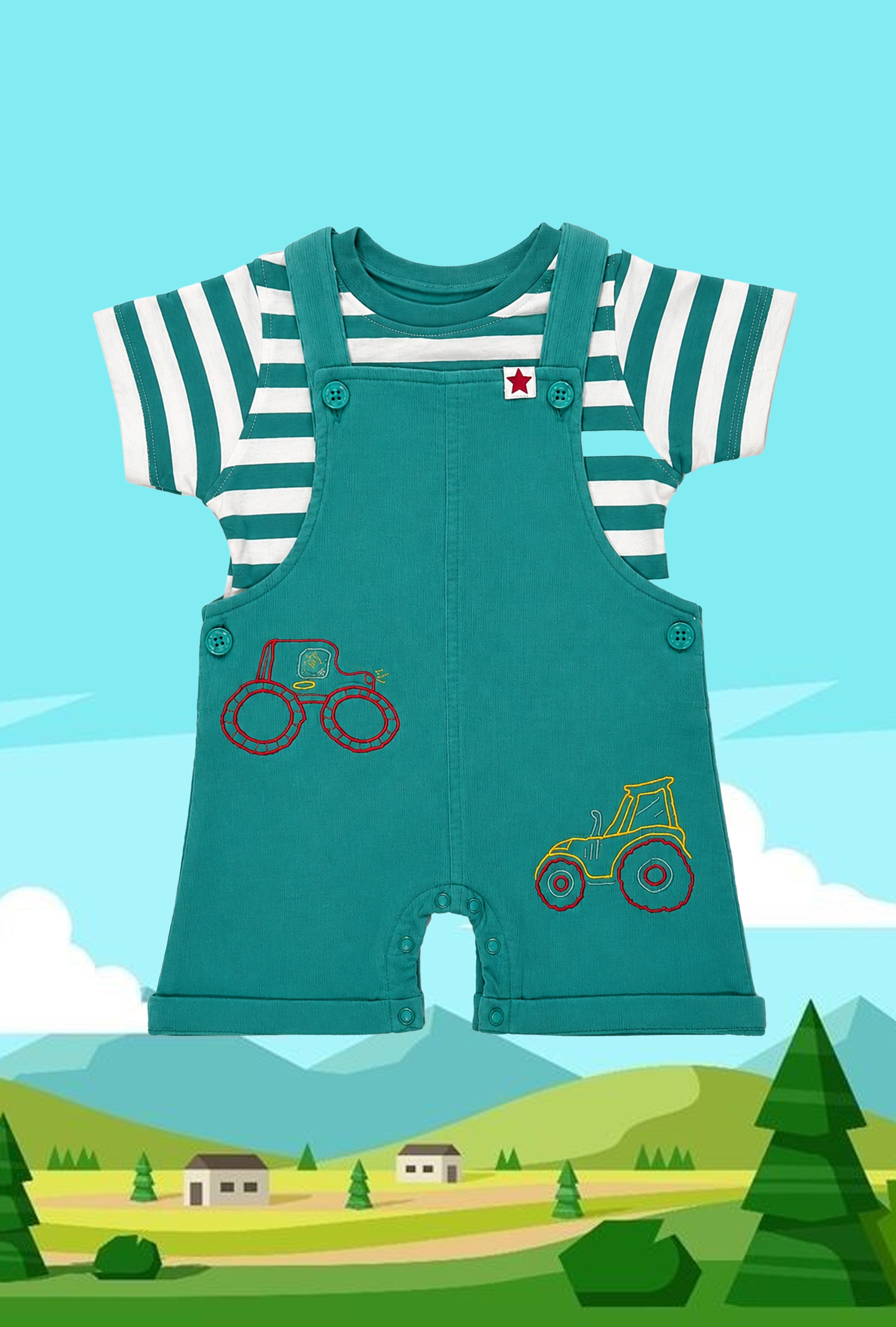 Nuberry Boys Dungaree | Soft, Breathable & Comfortable
