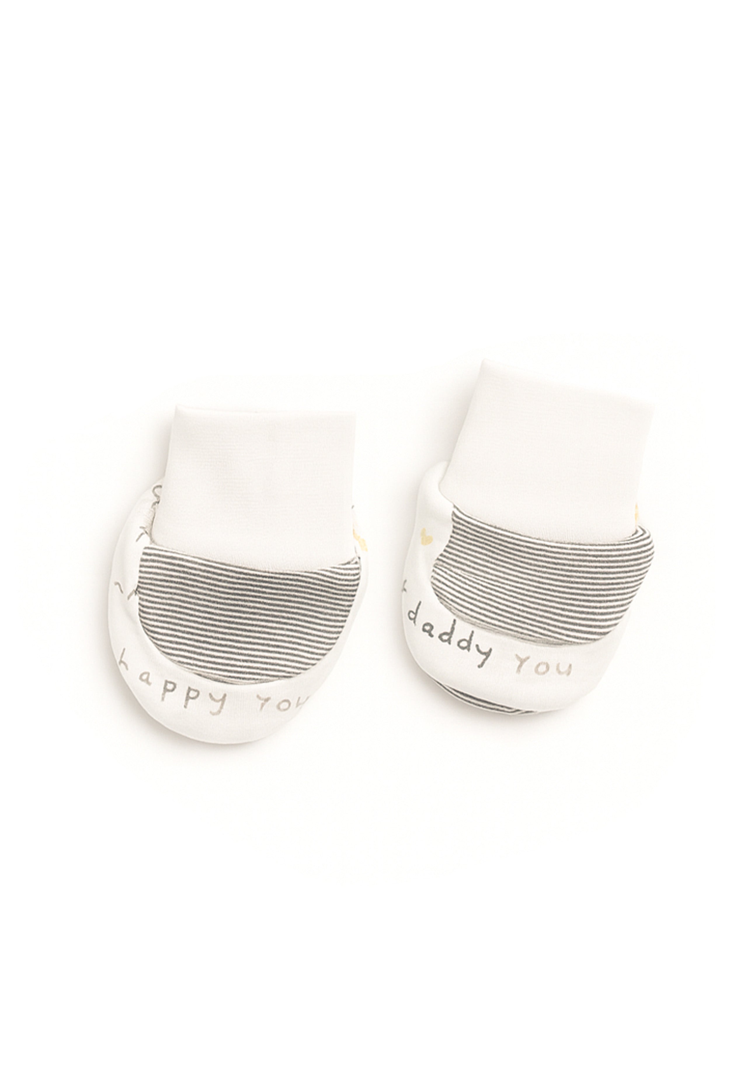 Nuberry Unisex Baby Booties, Mittens & Cap Set (White)