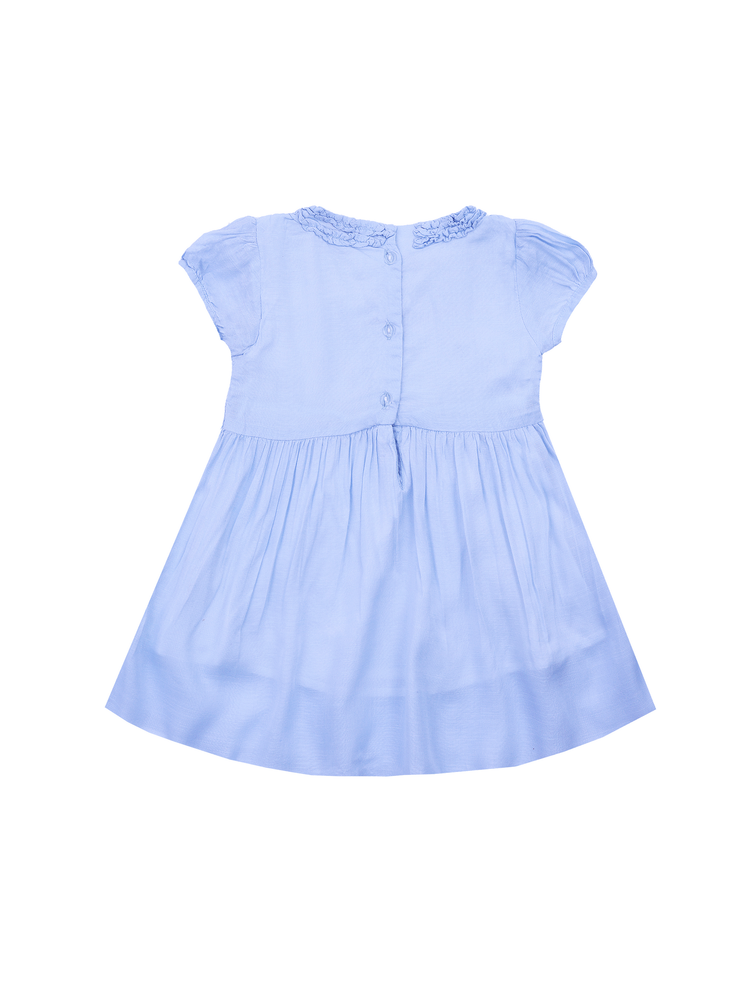 Pale Blue Muslin Smocking Dress