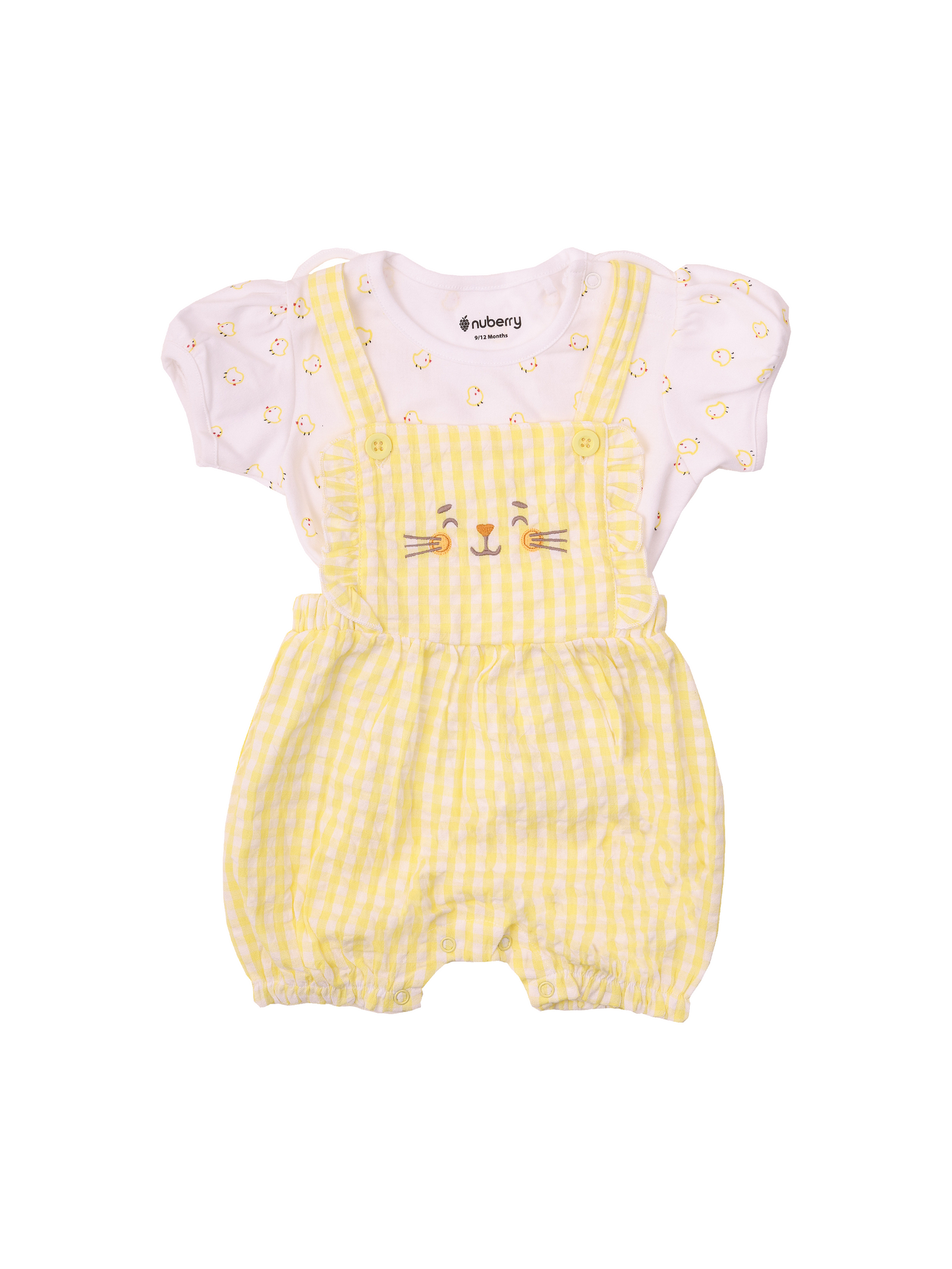 Yellow Dungaree For Girls