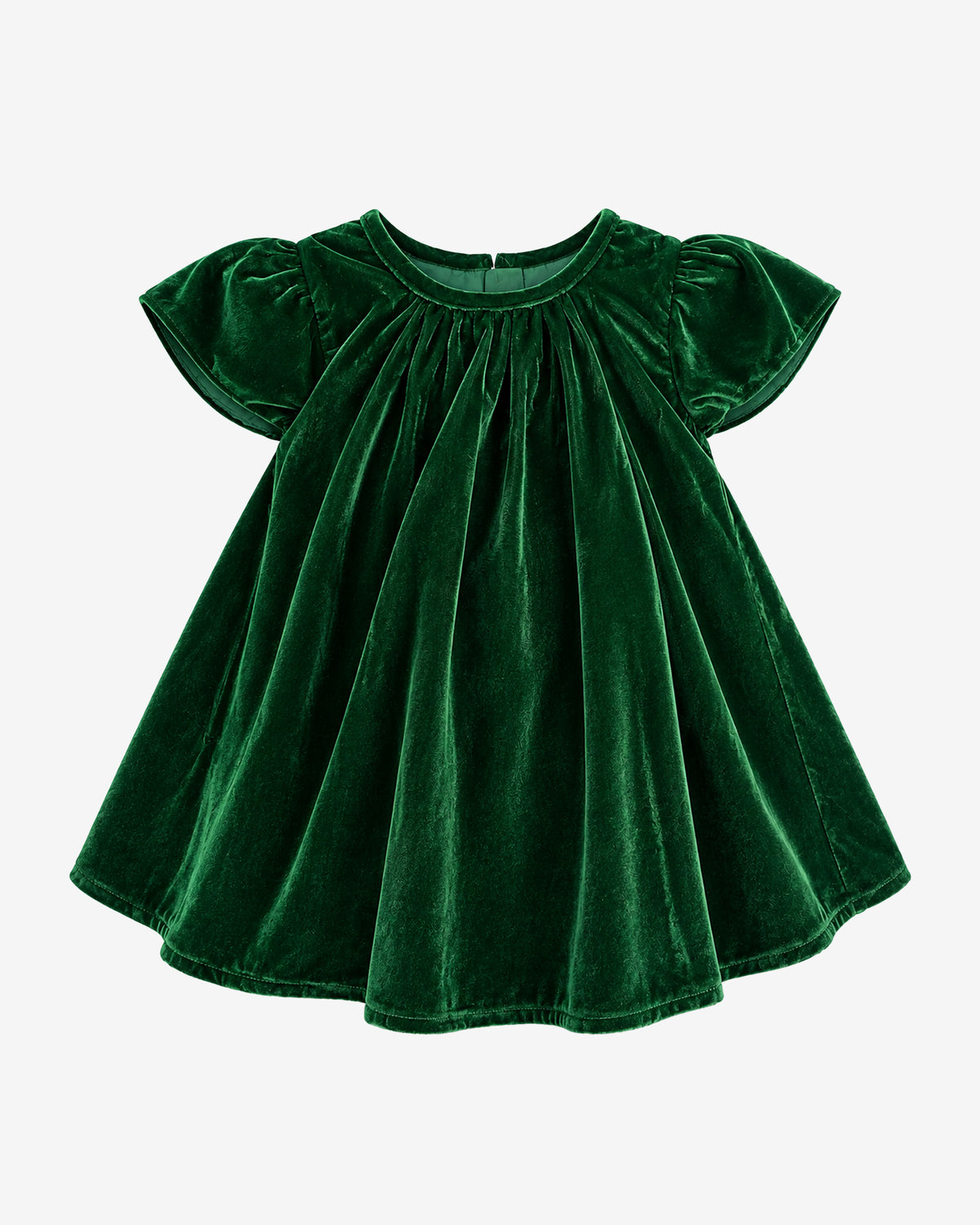 Nuberry Girls Emerald Green Velvet Frock with Matching Bow Headband