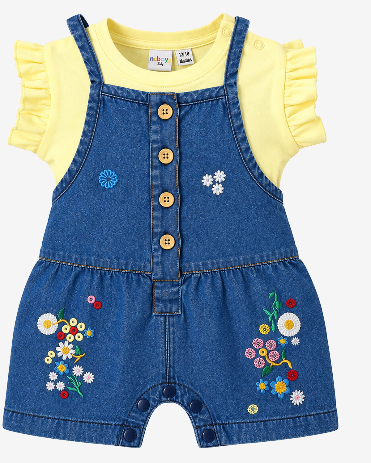 Nuberry Girl Dungaree | Soft, Breathable & Comfortable