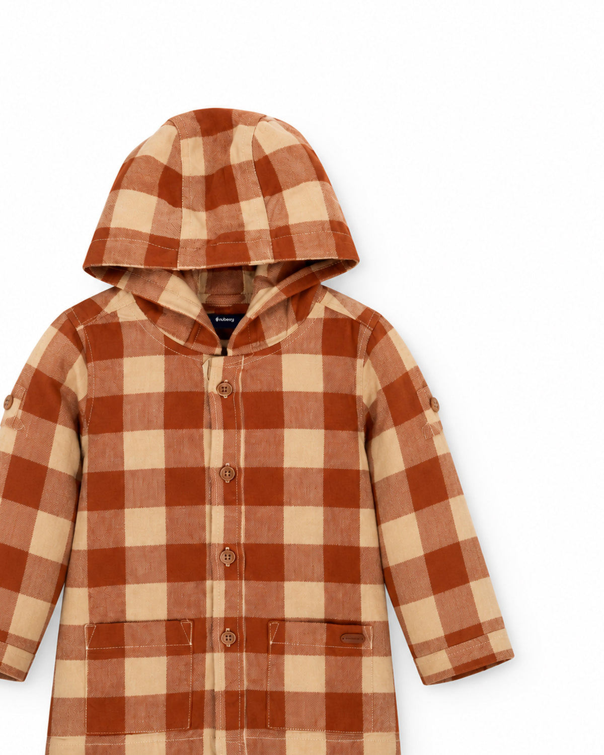 Nuberry Boys Hooded Checked Shirt