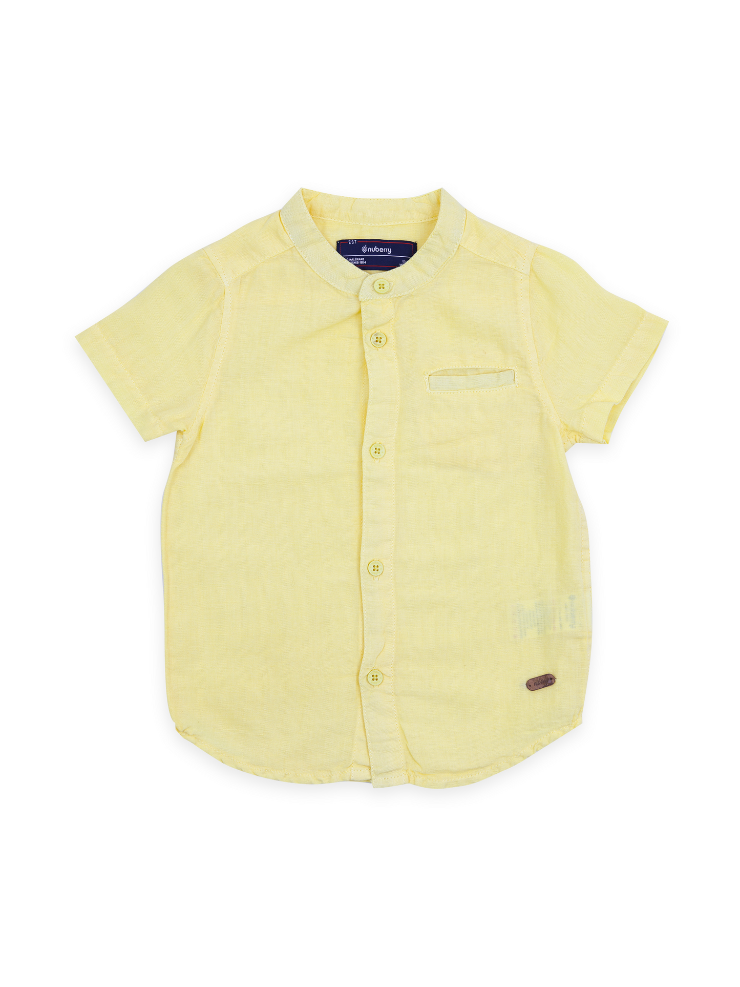 Light Yellow Organic Linen Shirt for Boys