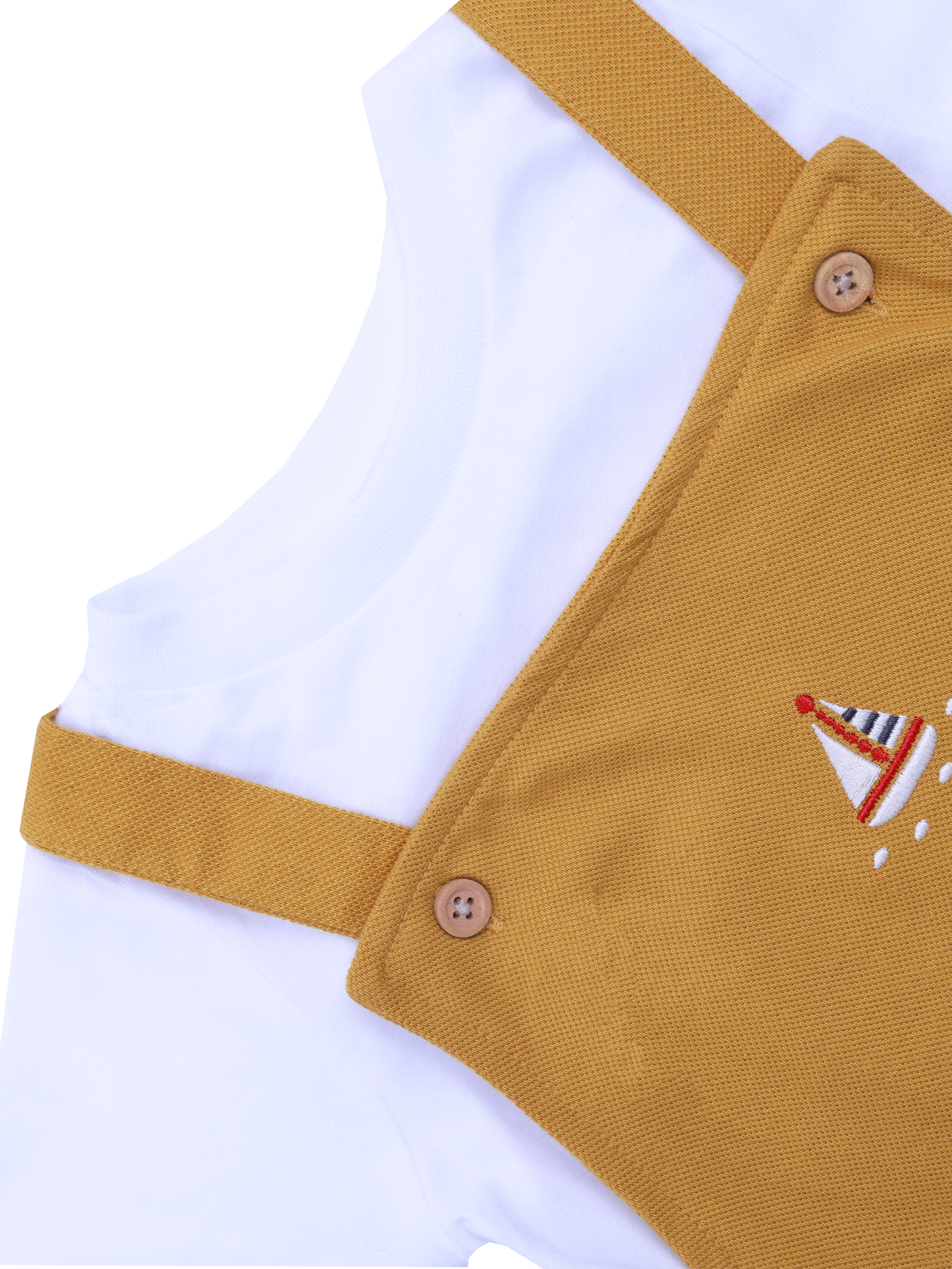 Mustard Yellow Boys Dungaree Set