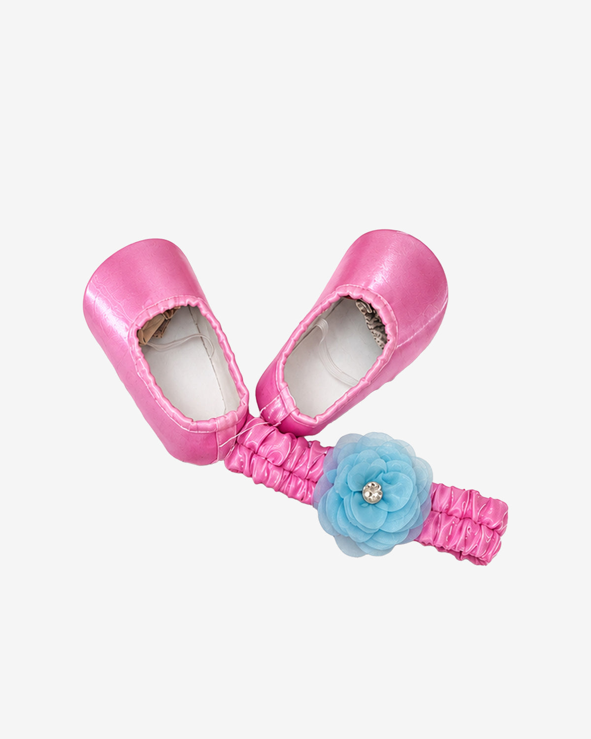 Nuberry Baby Girl Party Frock with Shoes & Hairband Combo