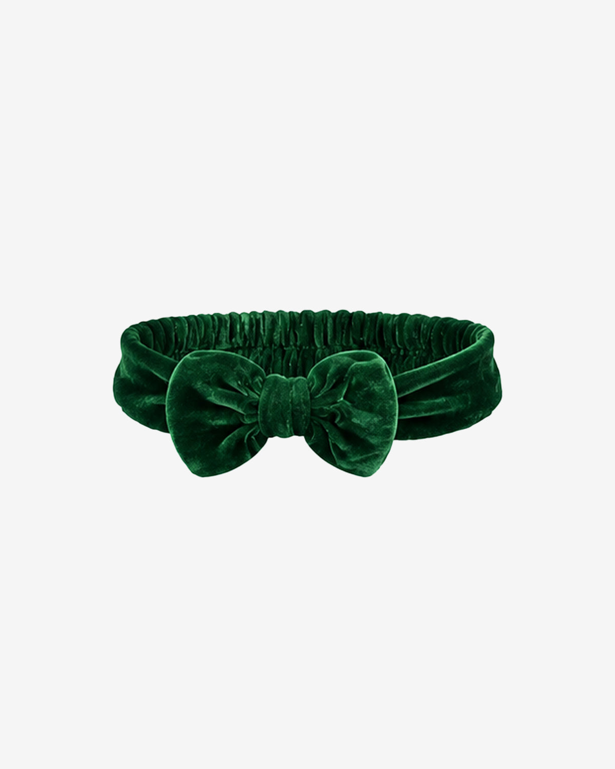 Nuberry Girls Emerald Green Velvet Frock with Matching Bow Headband