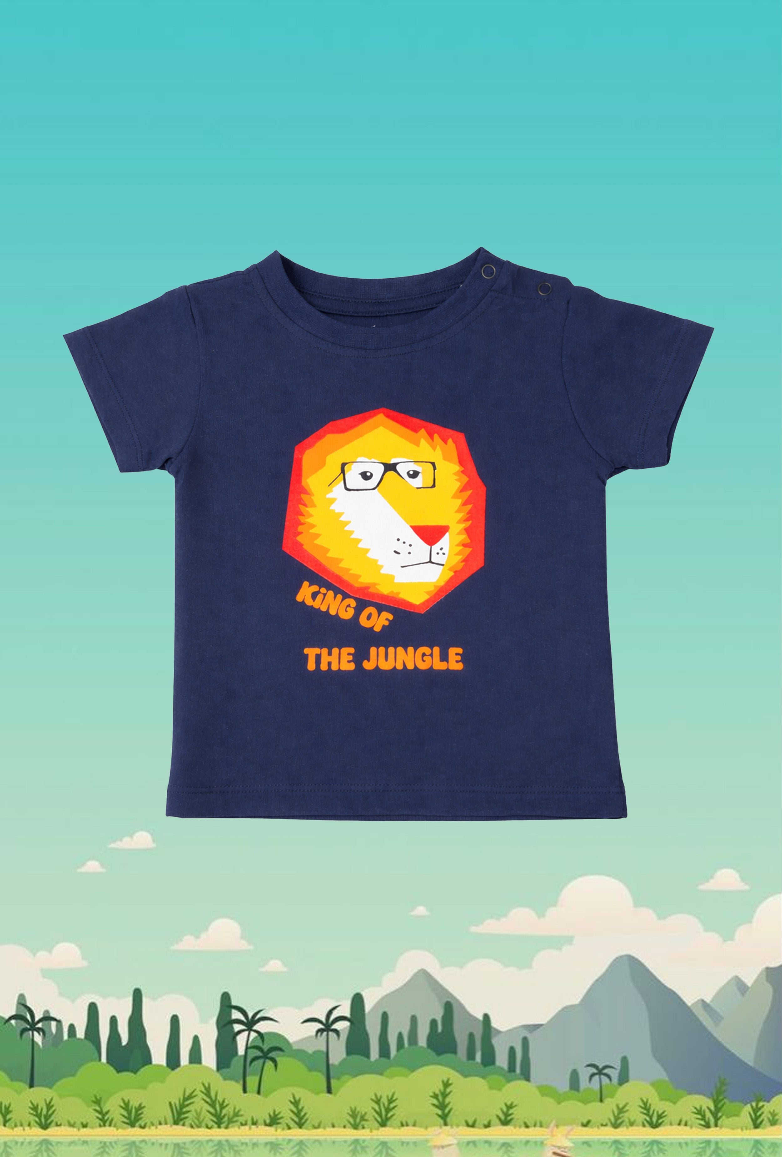 Bold Like a Lion | Nuberry Boy Navy T-Shirt