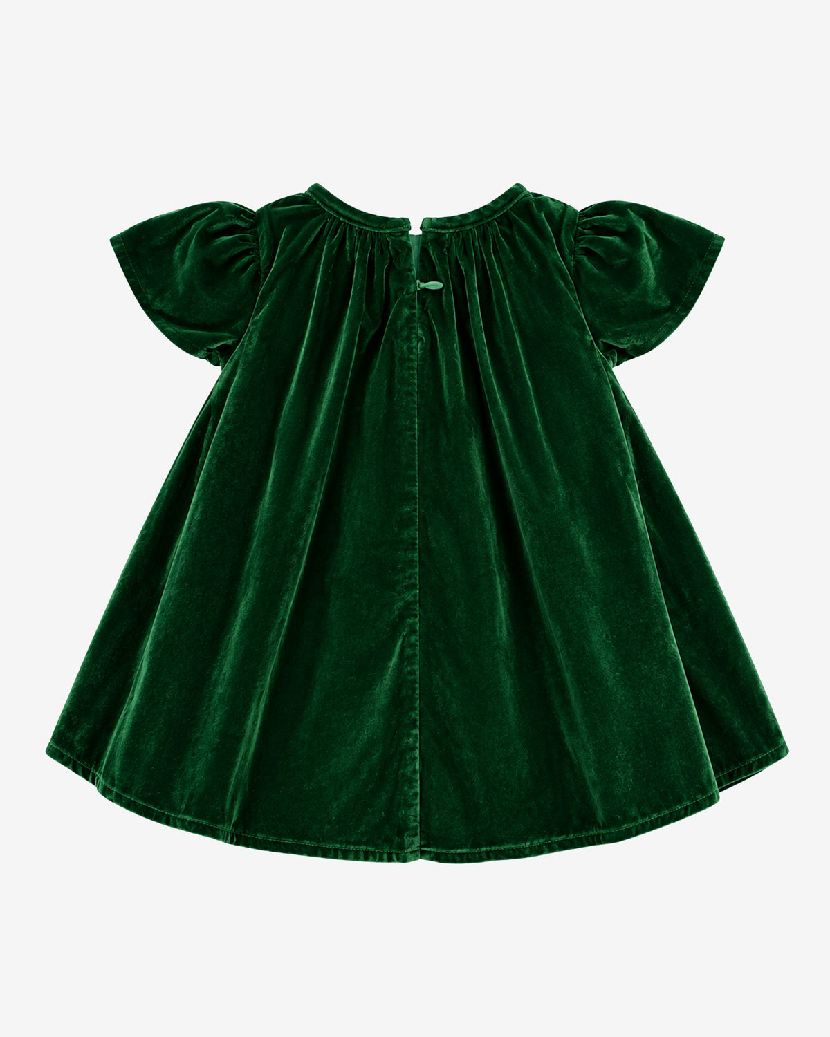 Nuberry Girls Emerald Green Velvet Frock with Matching Bow Headband
