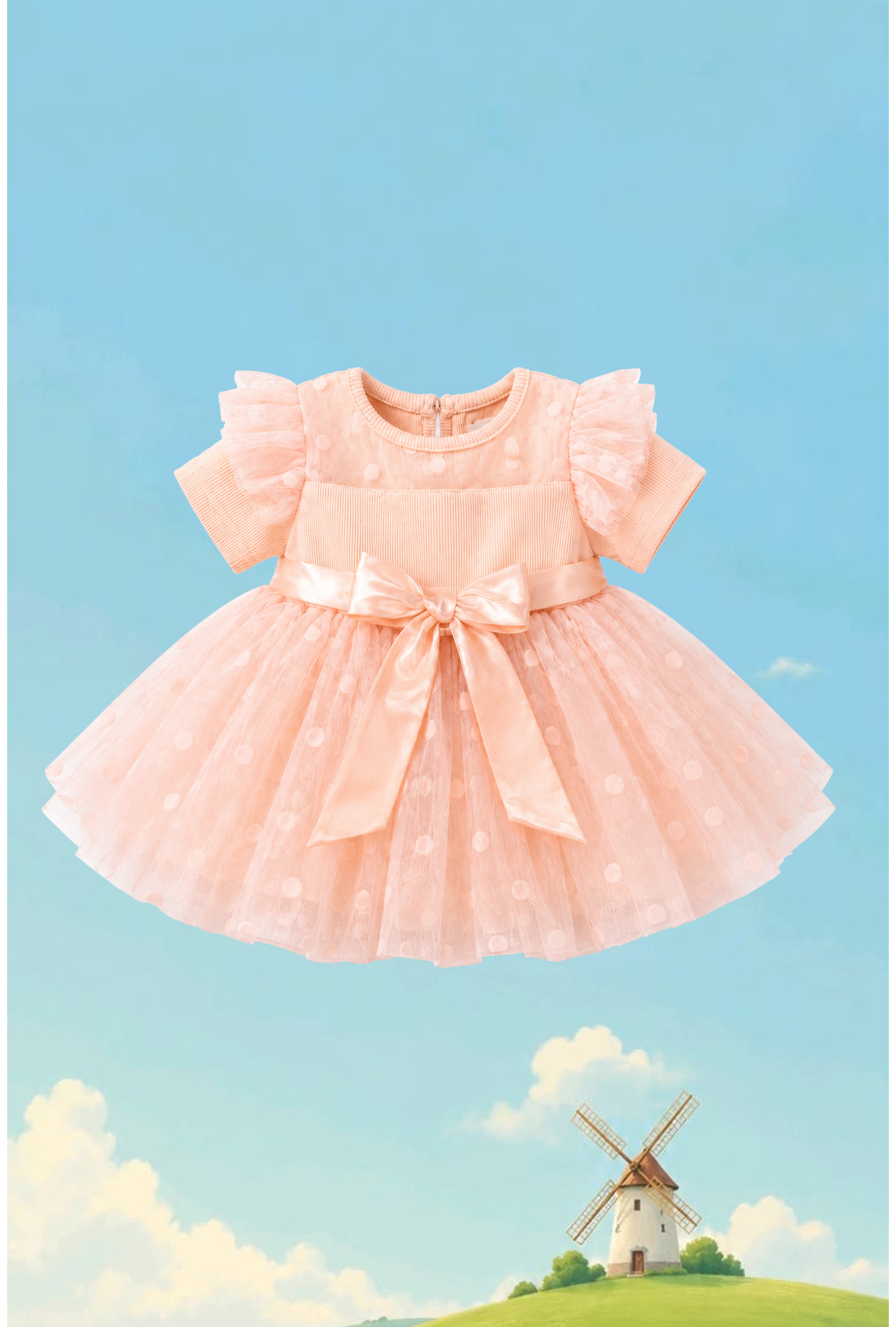 Nuberry Soft Mesh Baby Girl Party Frock | A Little Dress for Her Biggest Smiles