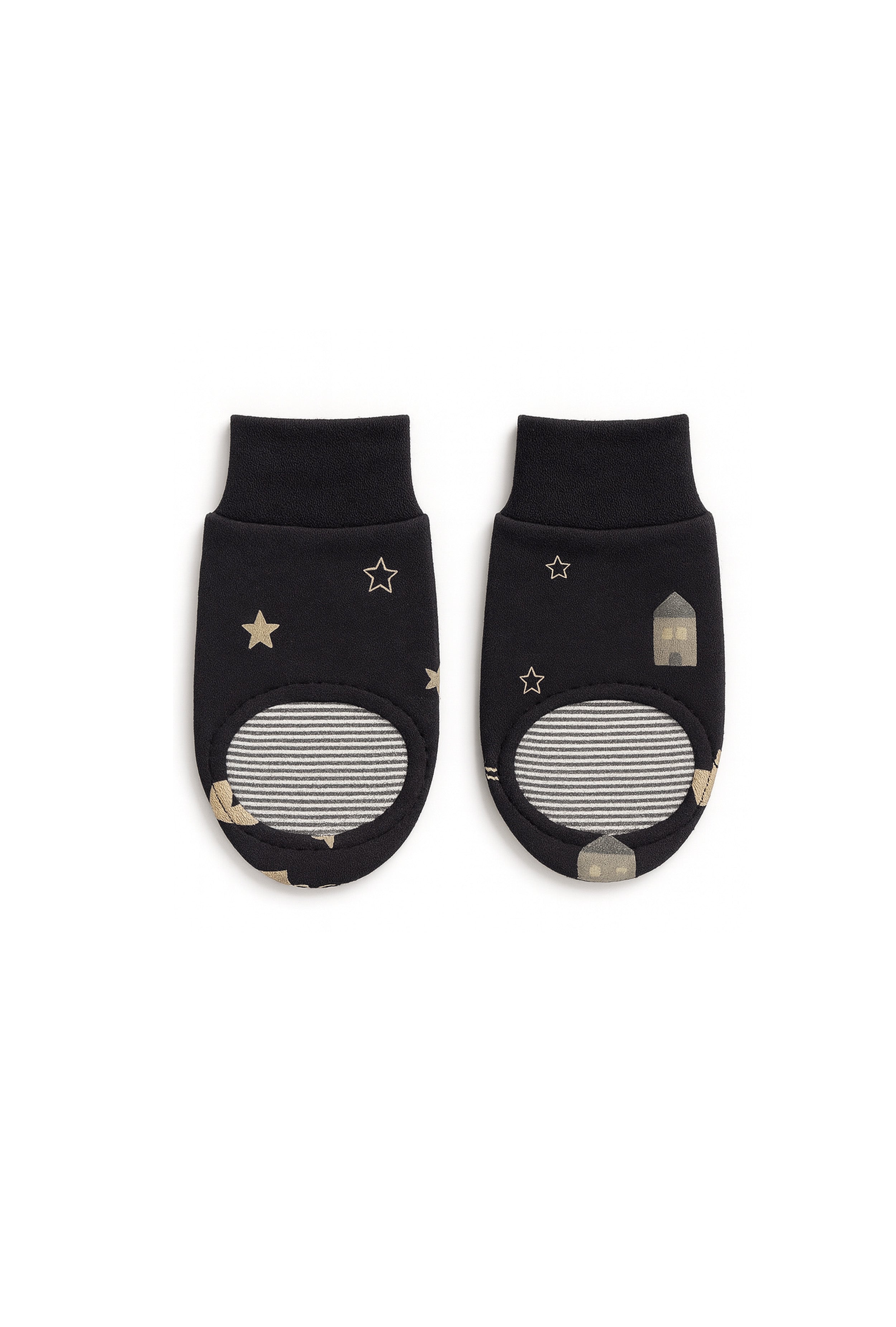 Nuberry Unisex Baby Booties, Mittens & Cap Set (Black)