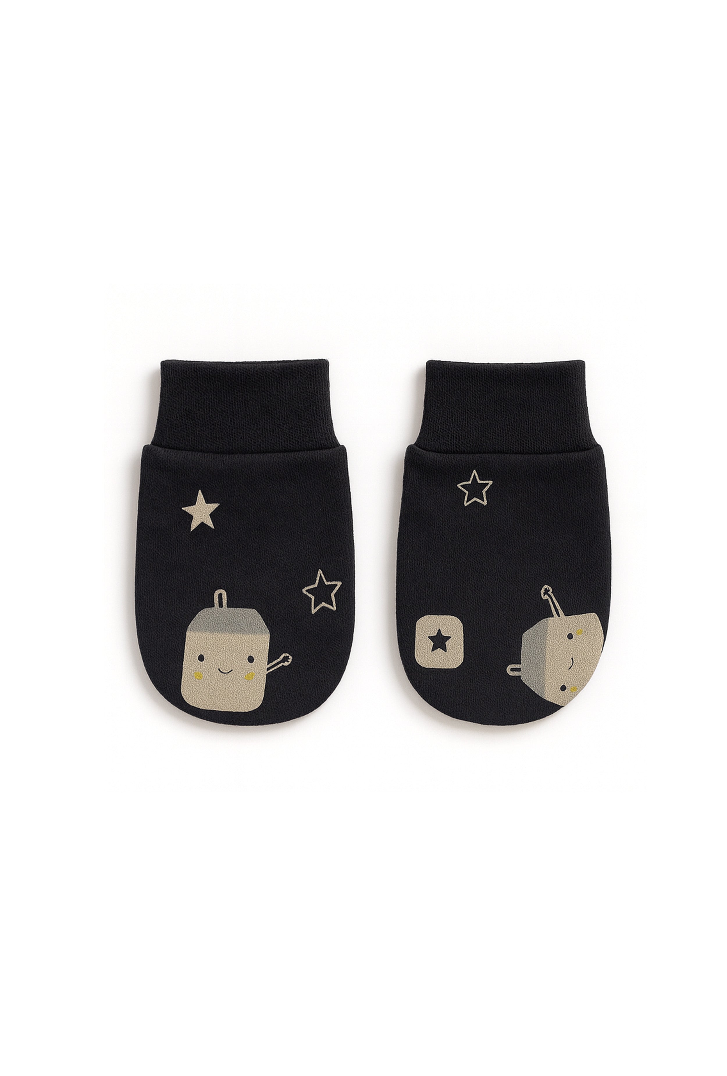 Nuberry Unisex Baby Booties, Mittens & Cap Set (Black)